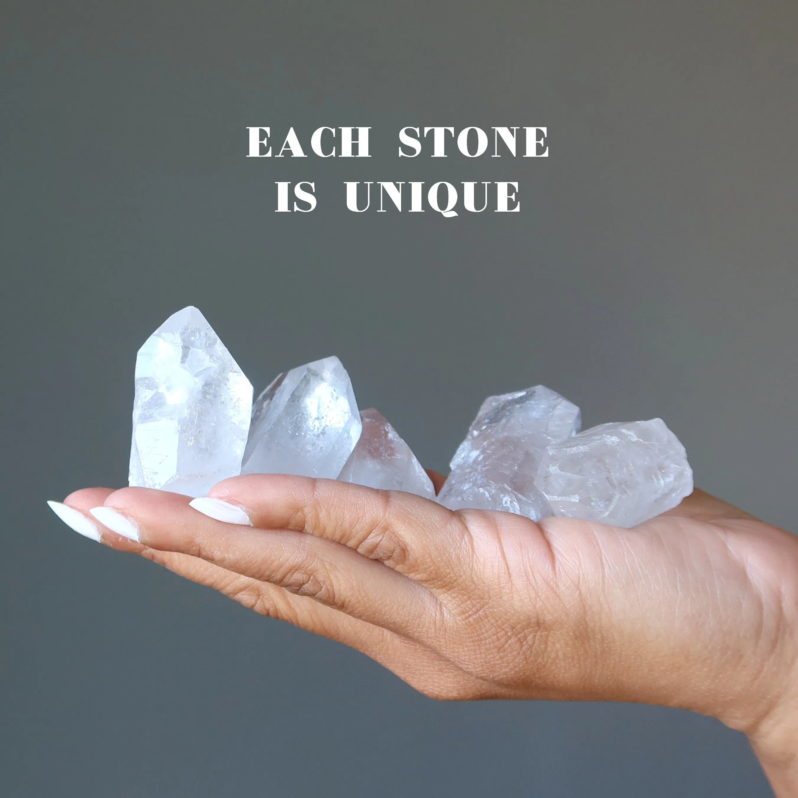 Clear Quartz Raw Crystal Set Double Duty Point Stones