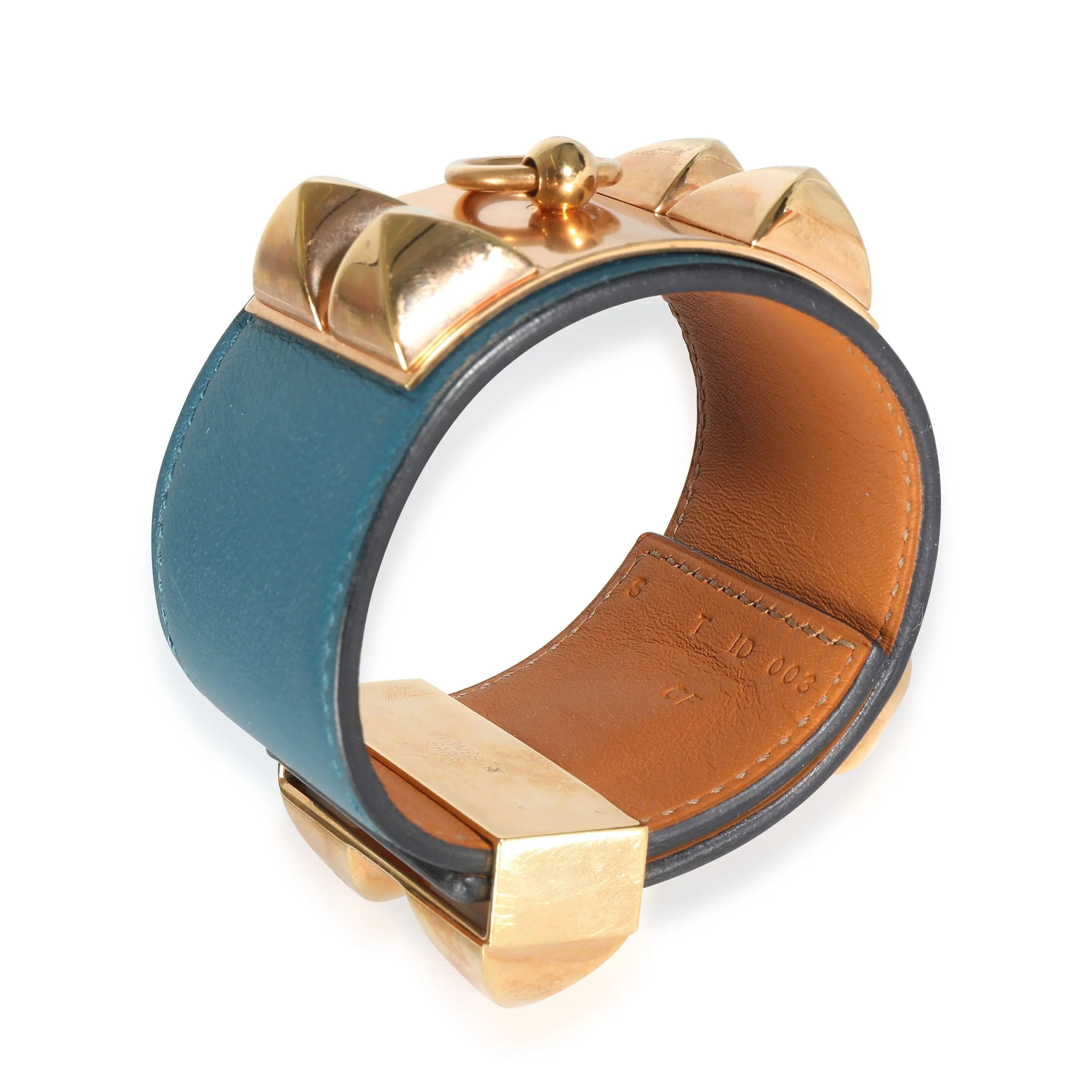 Collier De Chien Bracelet in Blue Calfskin