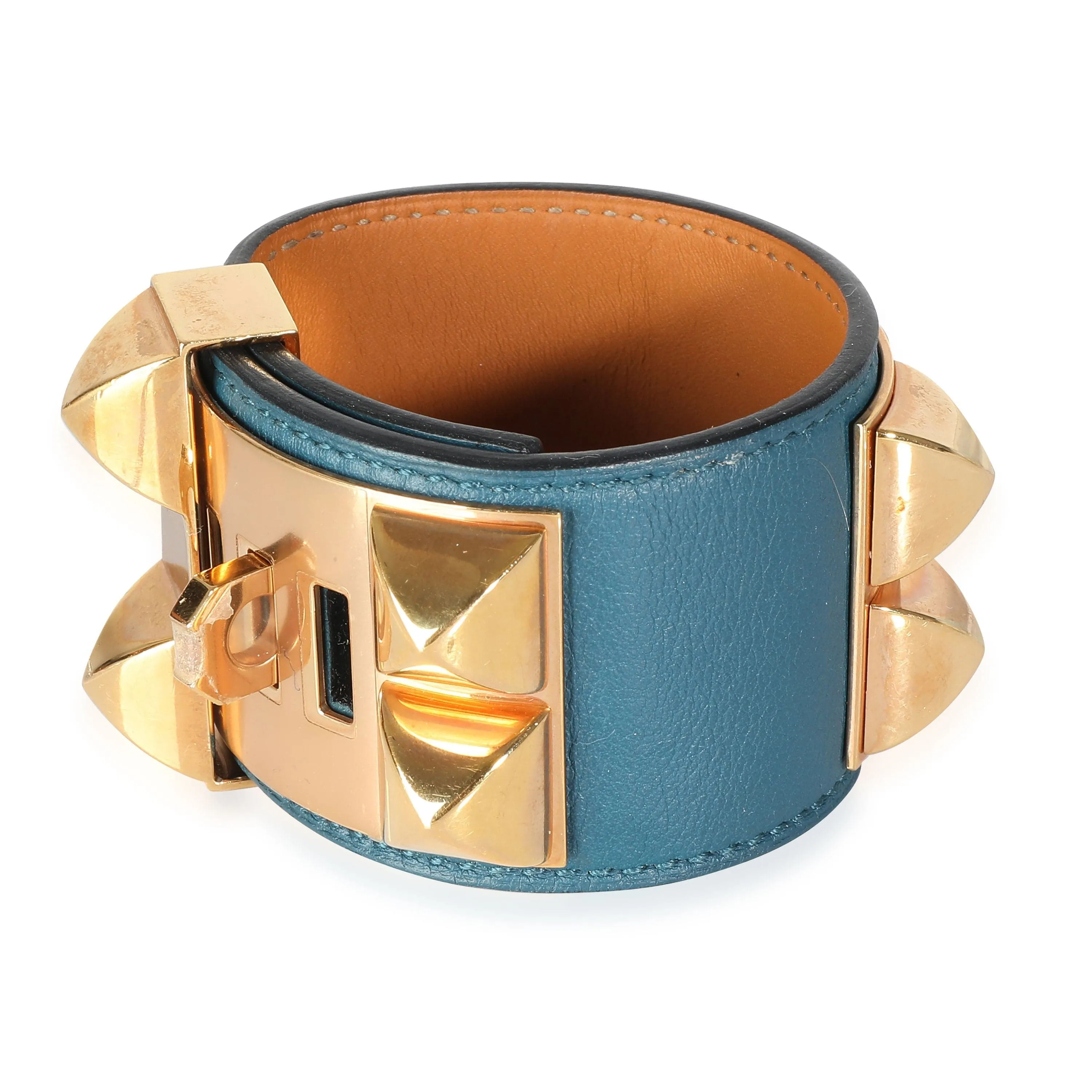 Collier De Chien Bracelet in Blue Calfskin