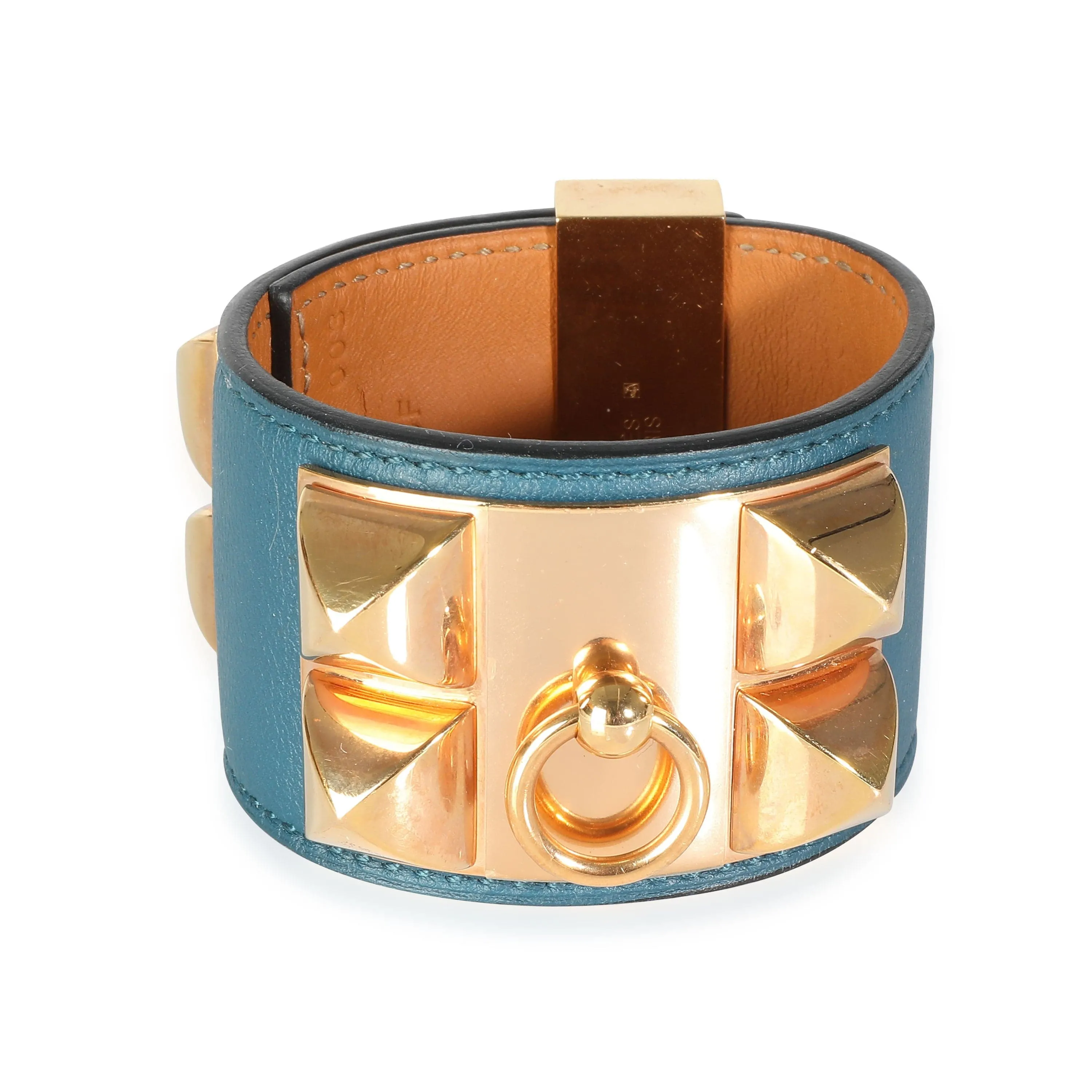 Collier De Chien Bracelet in Blue Calfskin