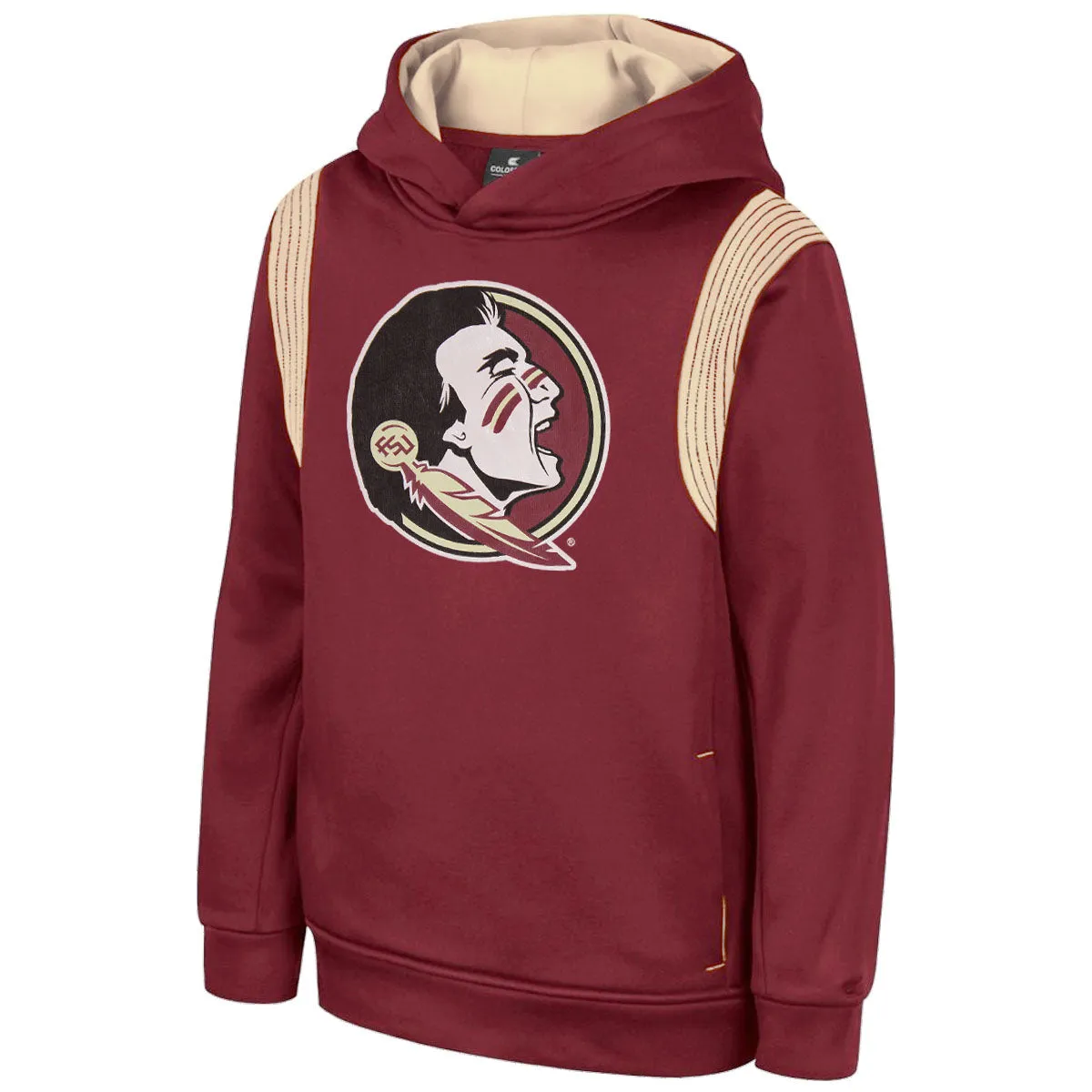 Colosseum Youth Seminole Logo Performance Hood - Garnet/Gold