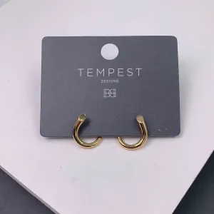 Contemporary twisted tube effect earrings