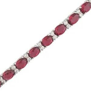 Diamond Marquise & Round Tennis Bracelet (14K)