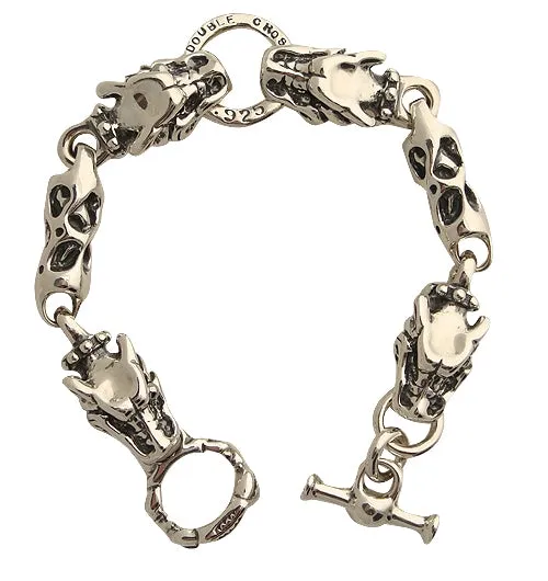 DOUBLE CROSS by Travis Walker - "GARGOYLE" Bracelet in Sterling Silver