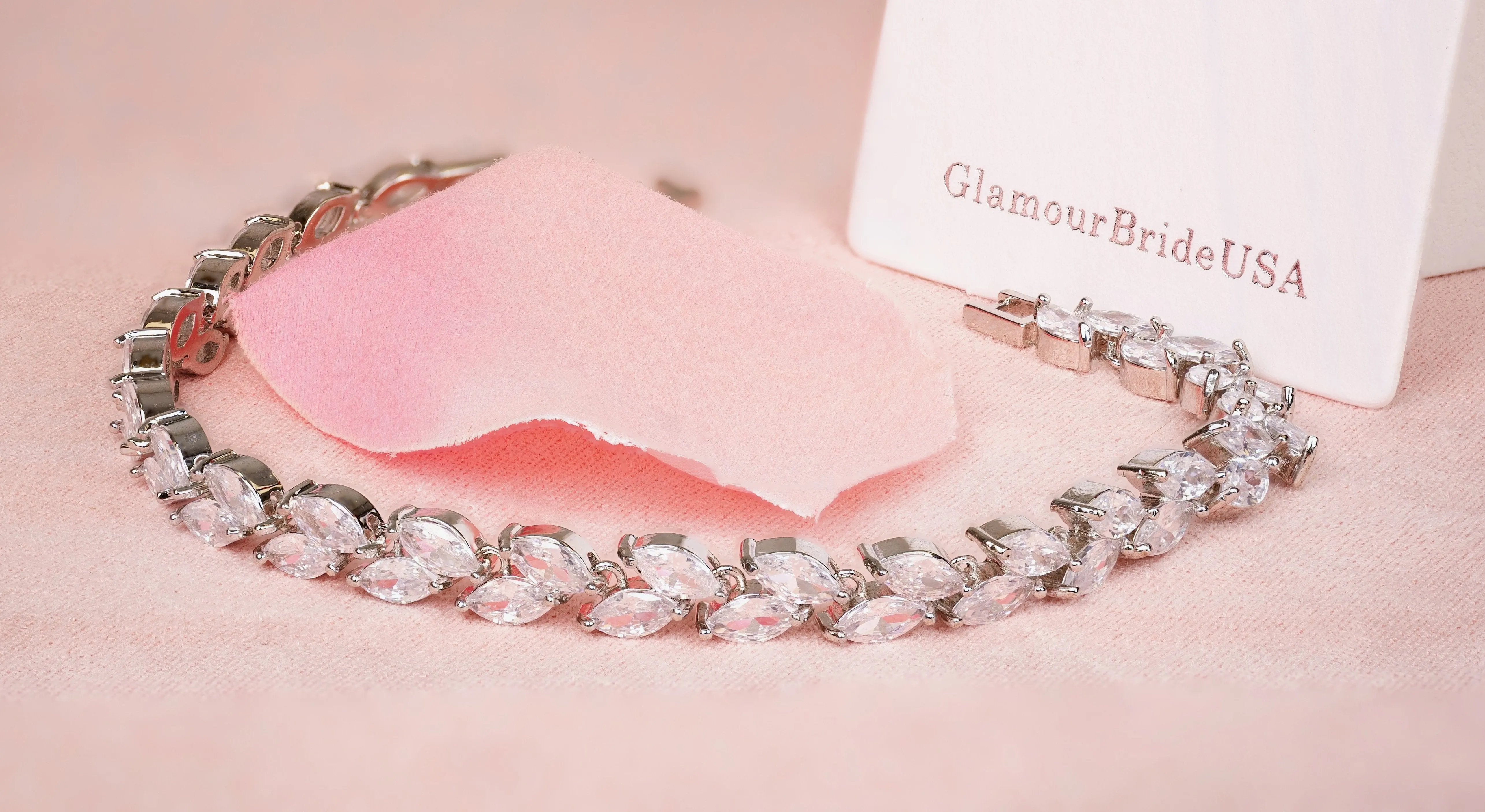 Emily - Rose Gold Crystal Bridal Studs