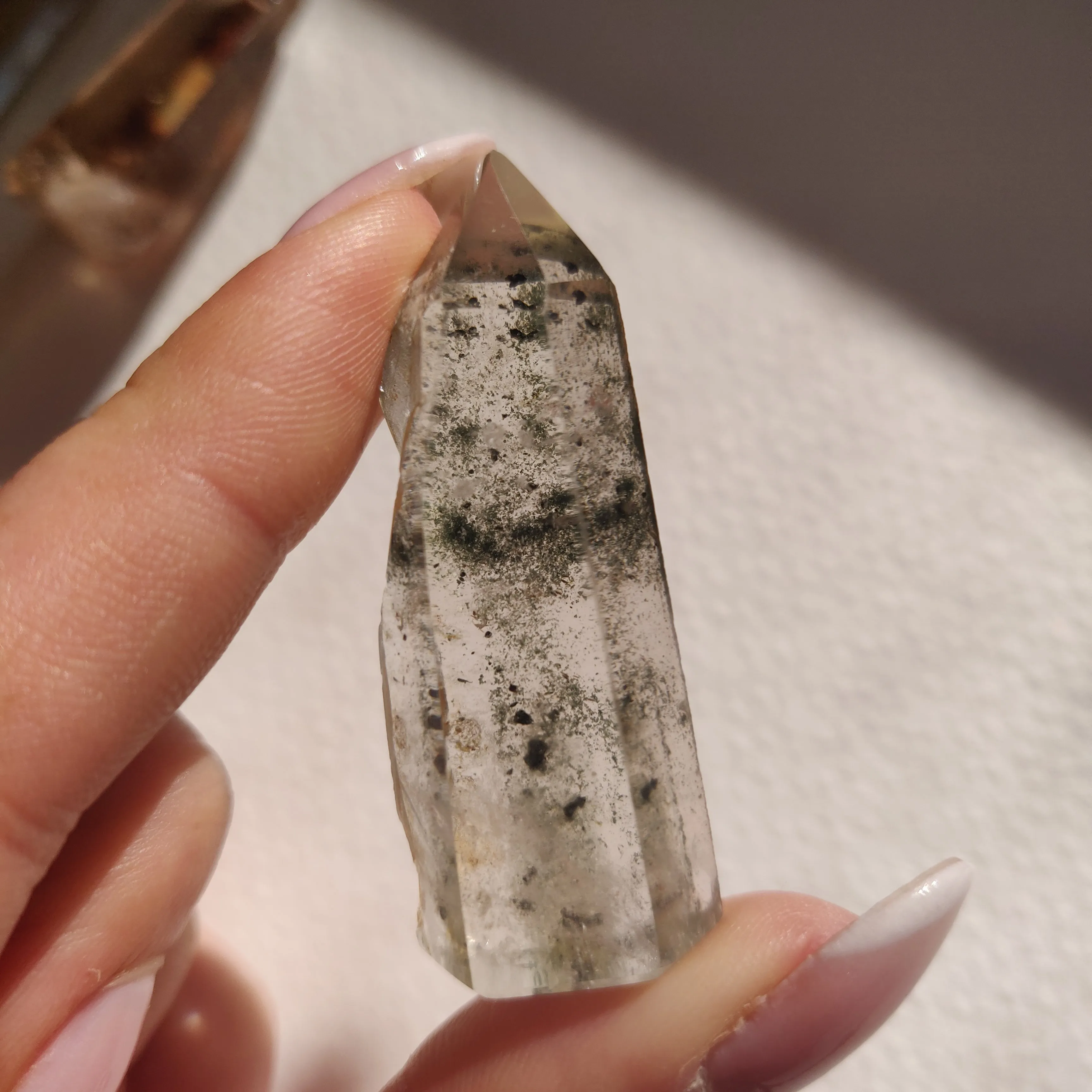 Garden Quartz Point, Lodolite Point (#1G)
