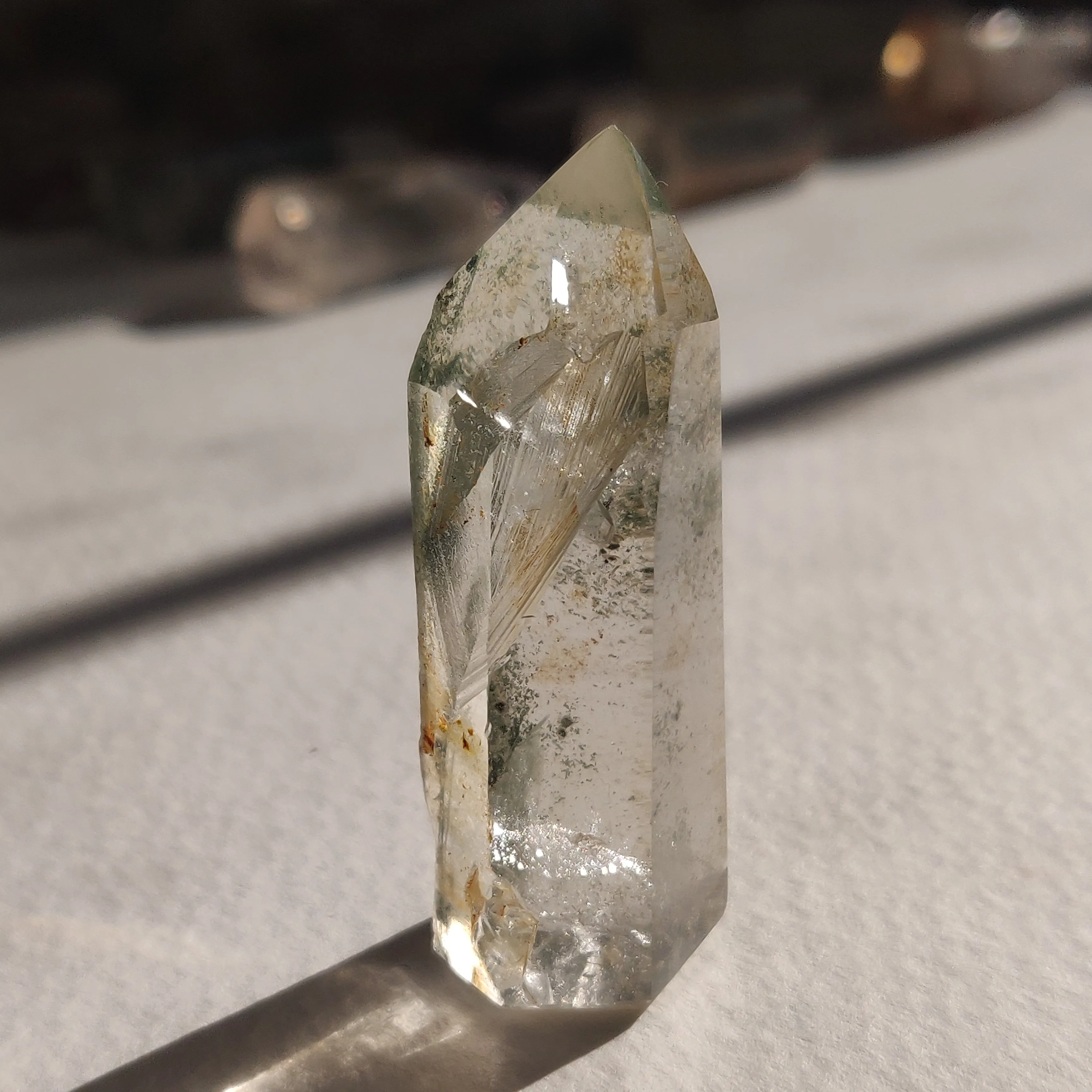 Garden Quartz Point, Lodolite Point (#1G)