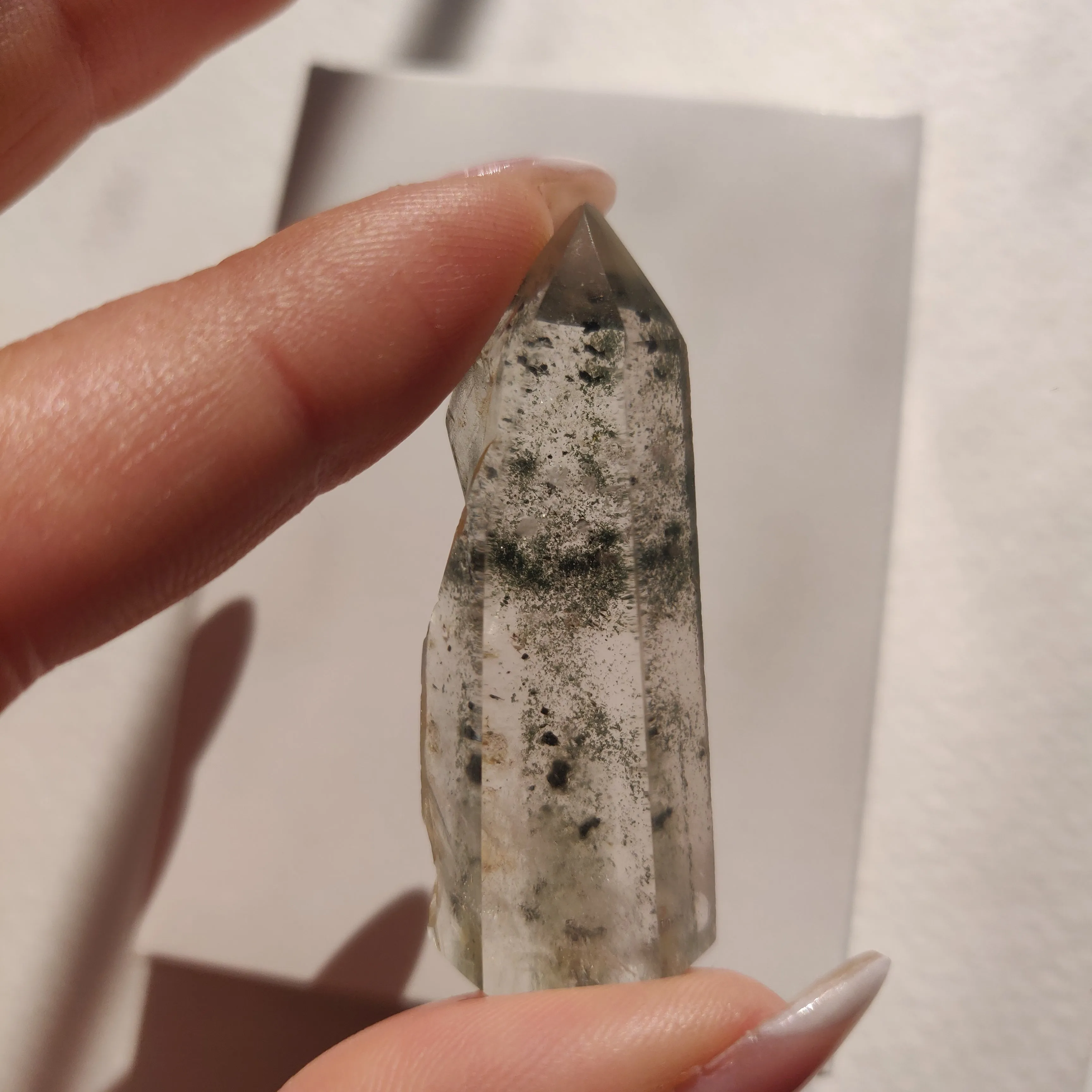 Garden Quartz Point, Lodolite Point (#1G)