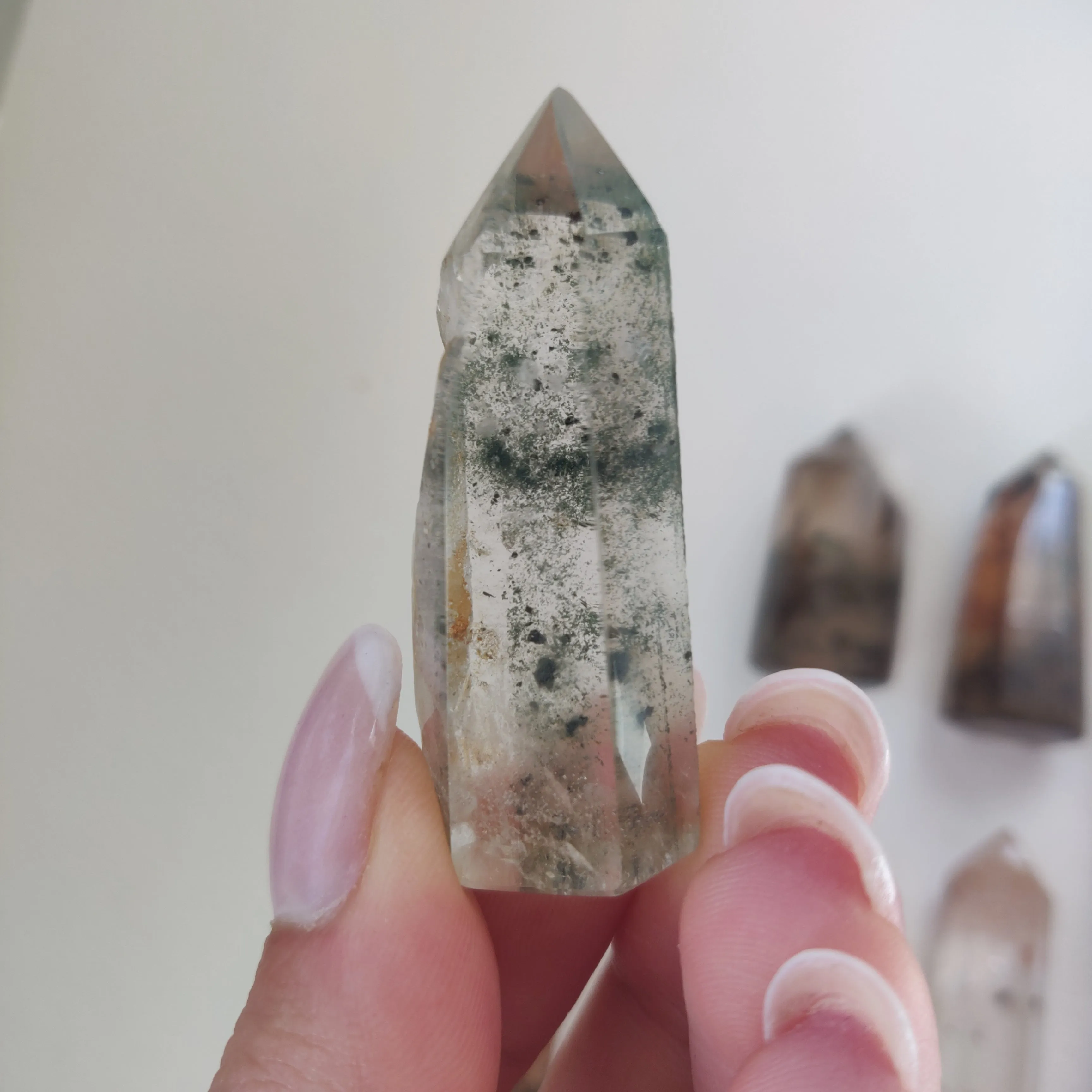Garden Quartz Point, Lodolite Point (#1G)
