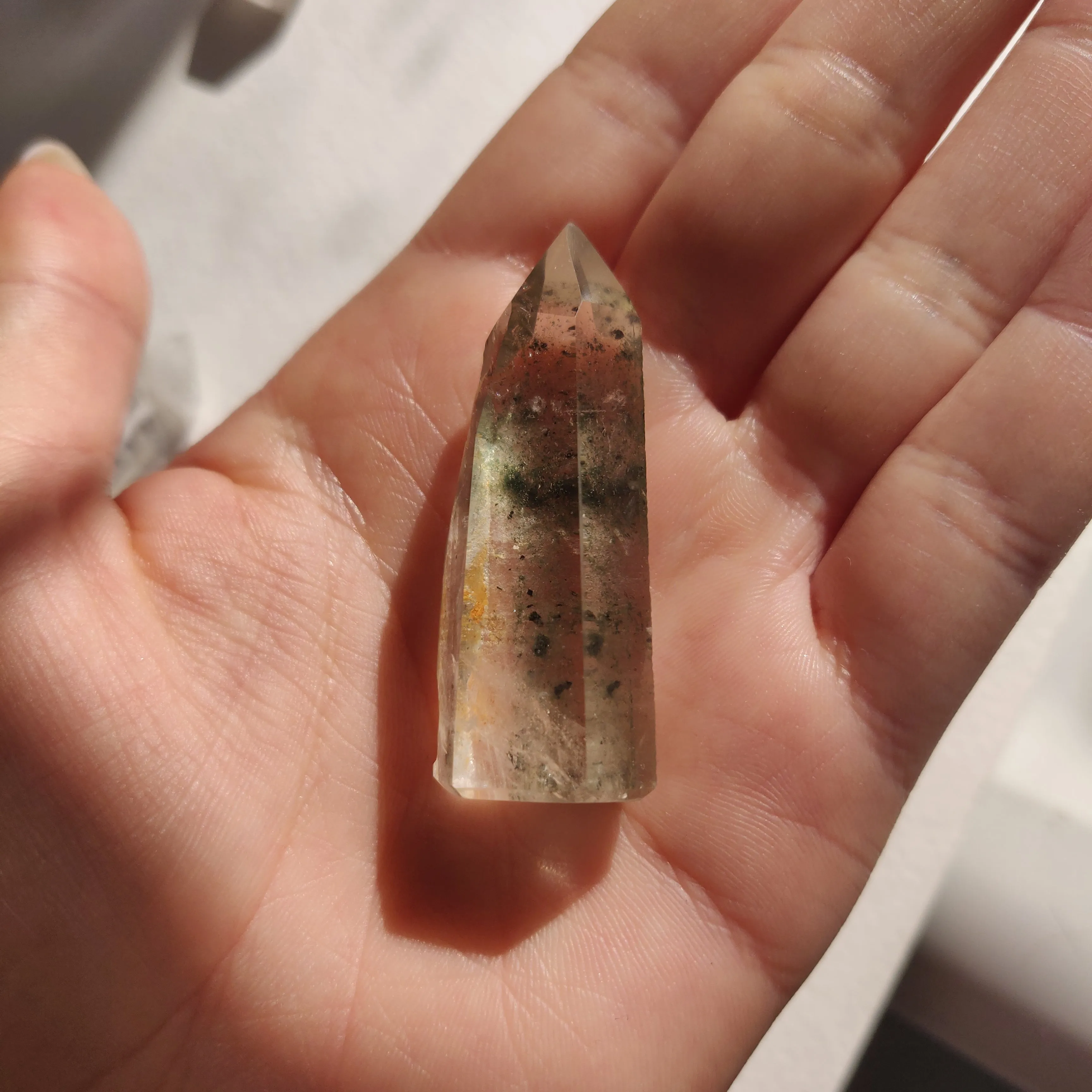 Garden Quartz Point, Lodolite Point (#1G)