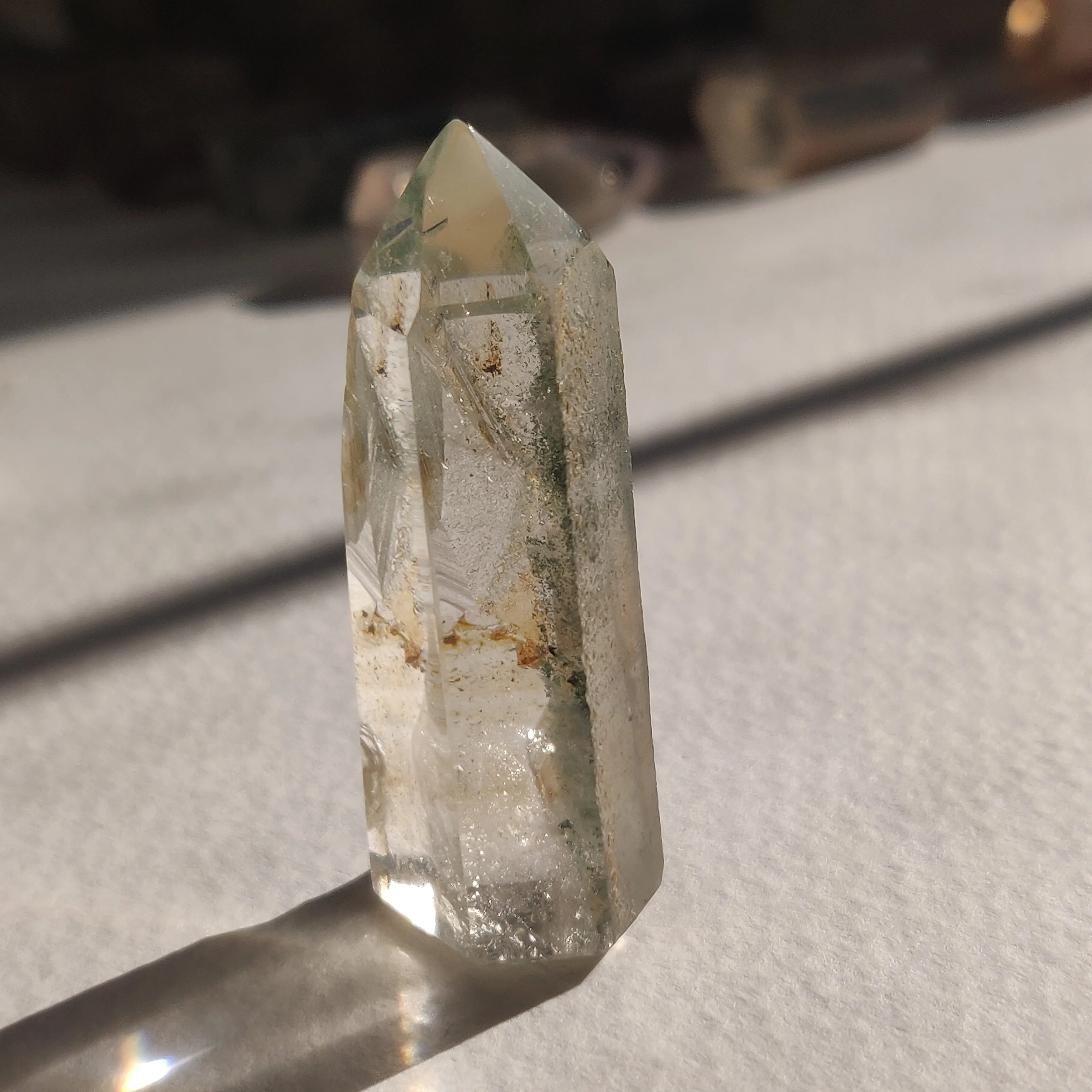 Garden Quartz Point, Lodolite Point (#1G)