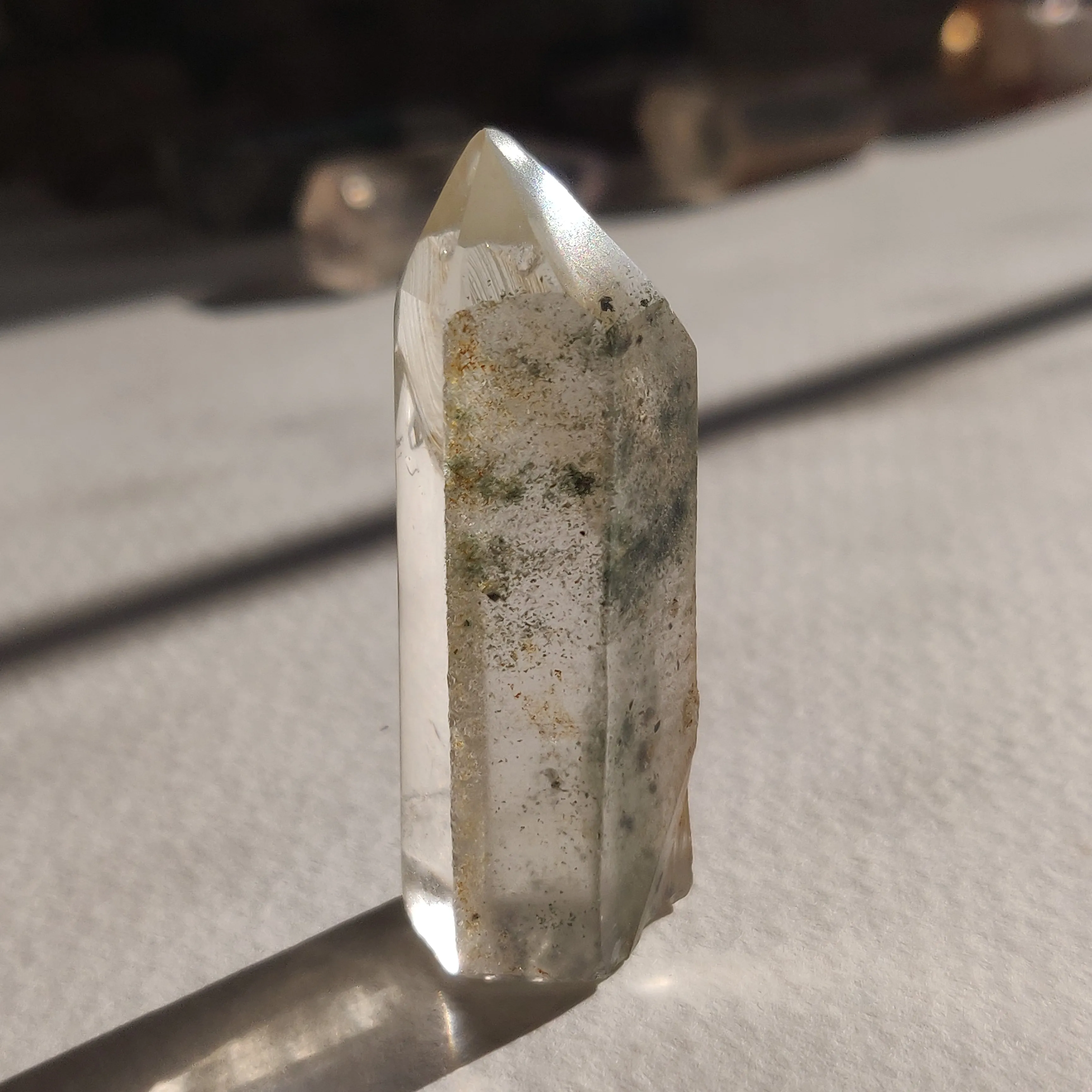 Garden Quartz Point, Lodolite Point (#1G)
