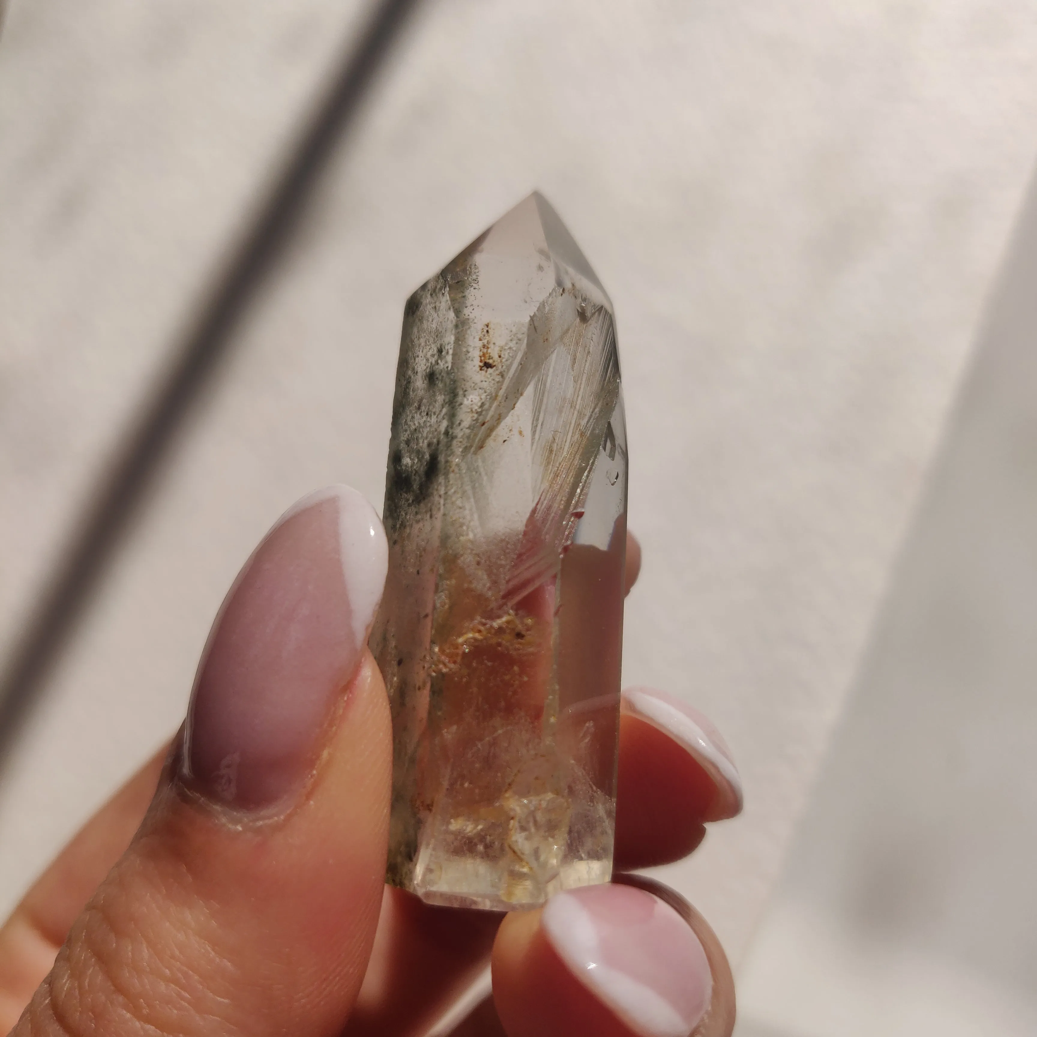 Garden Quartz Point, Lodolite Point (#1G)