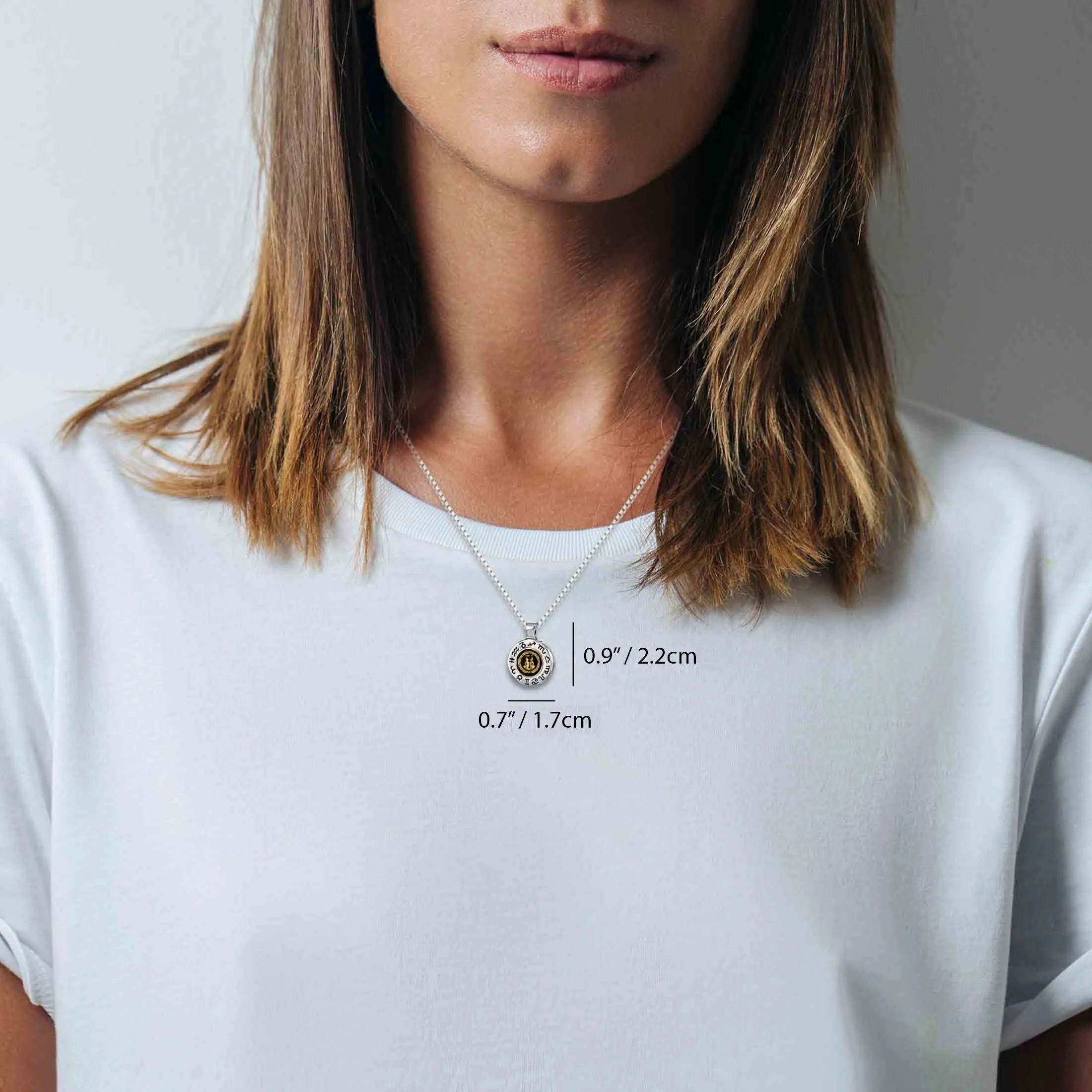 Gemini Gift for Women or Men | Silver Zodiac Sign Necklace