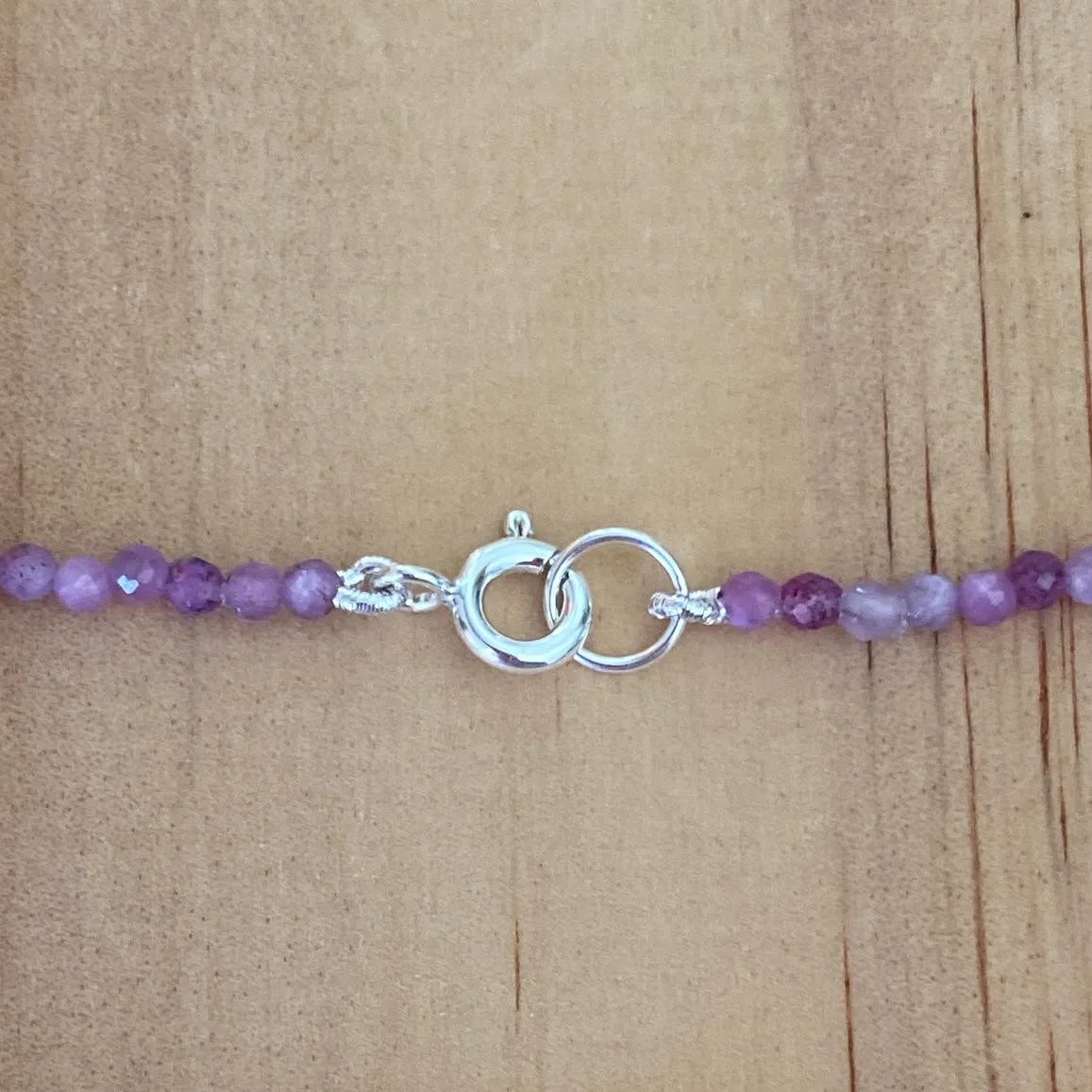 Genuine Natural Star Ruby Sterling Silver Bracelet