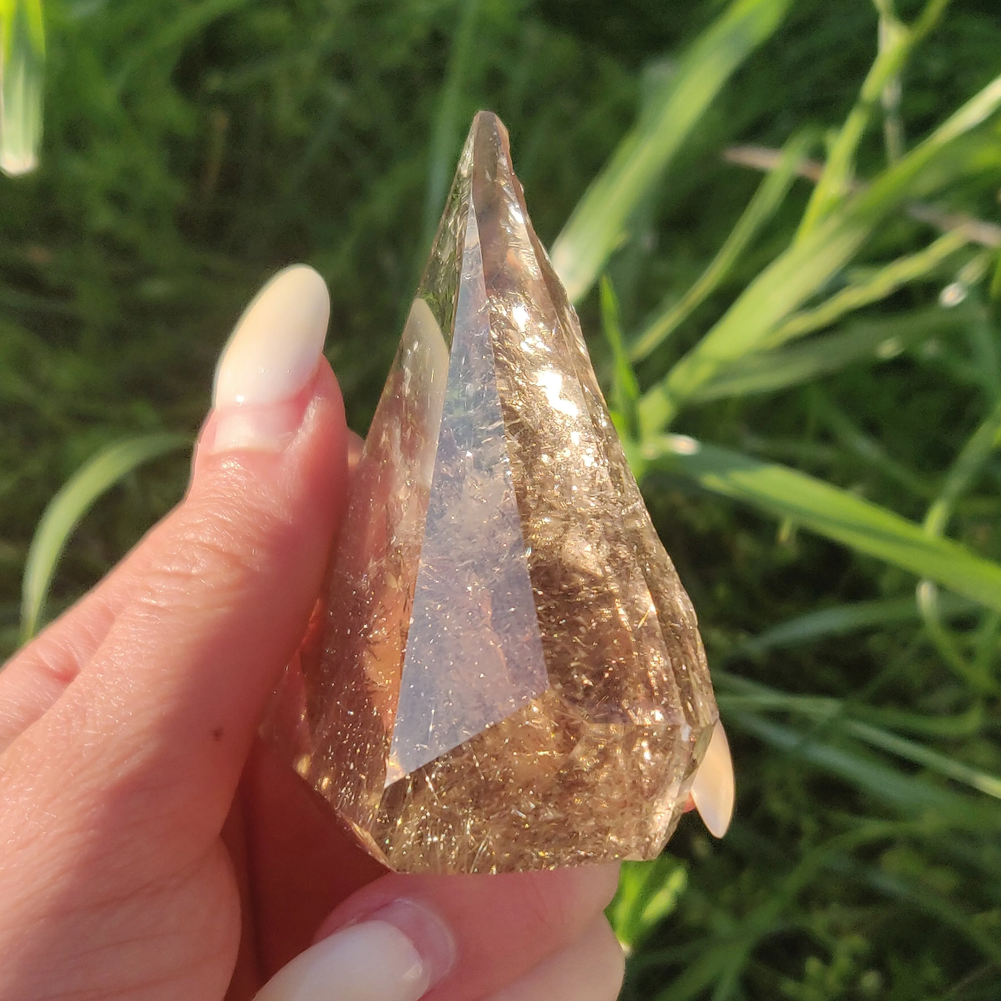 Golden Rutilated Smoky Quartz Free Form (#1)