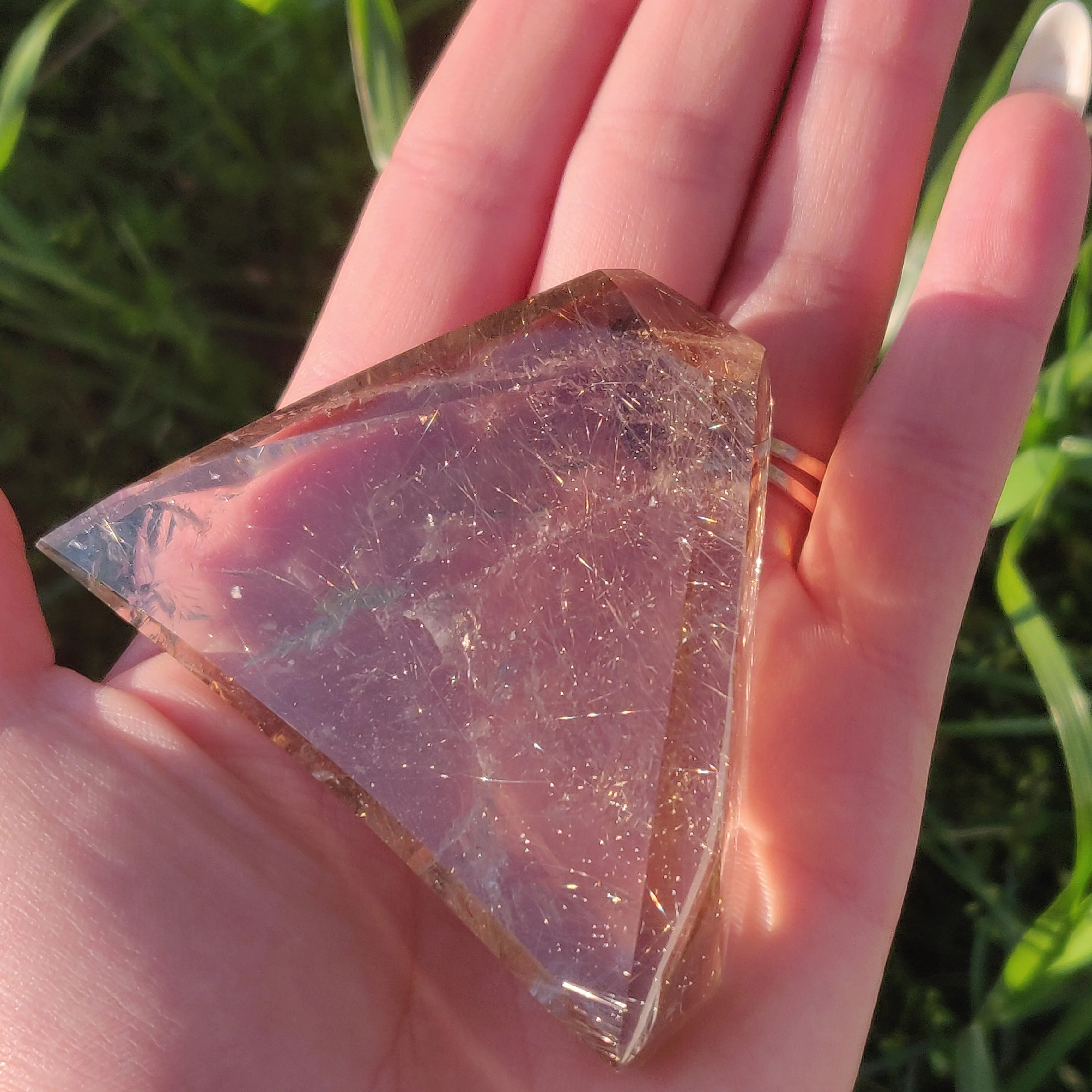 Golden Rutilated Smoky Quartz Free Form (#1)