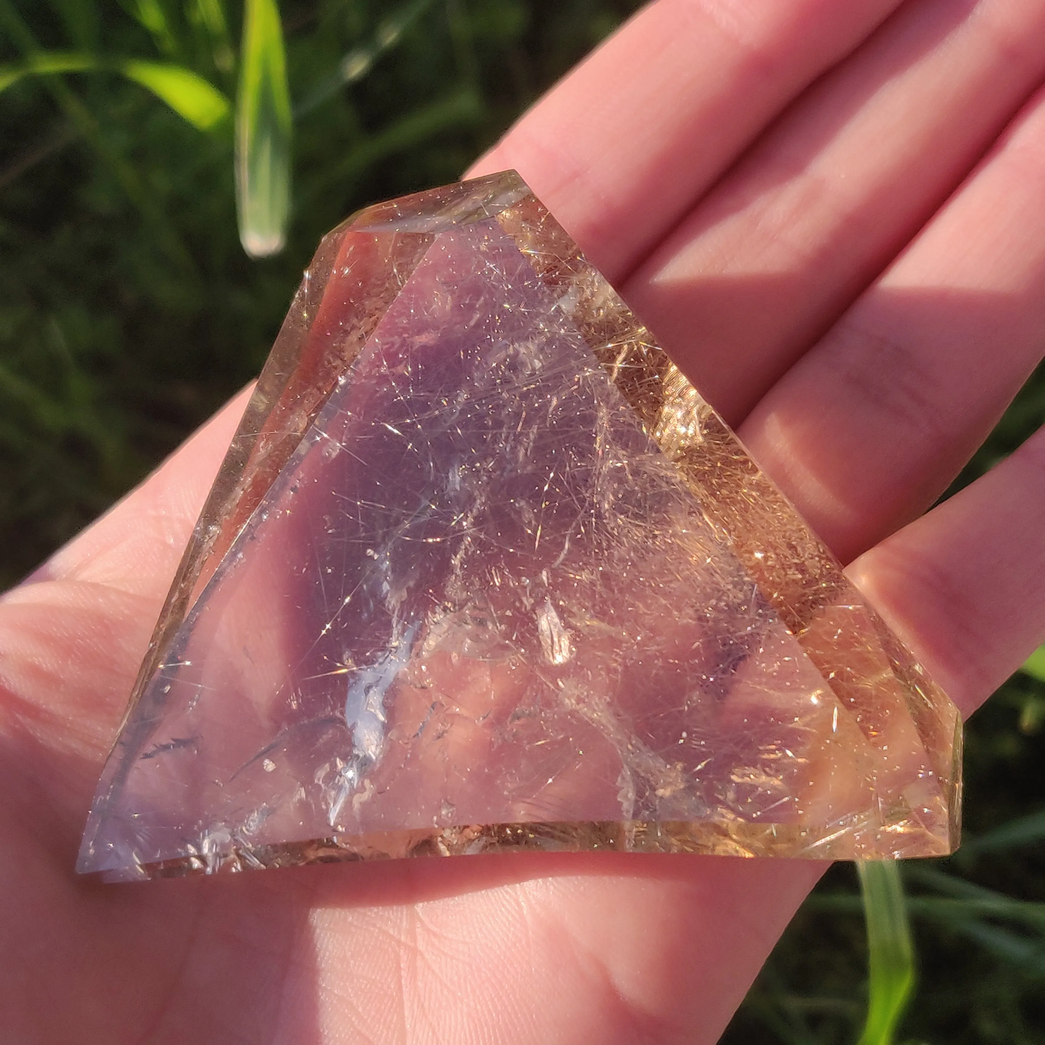 Golden Rutilated Smoky Quartz Free Form (#1)