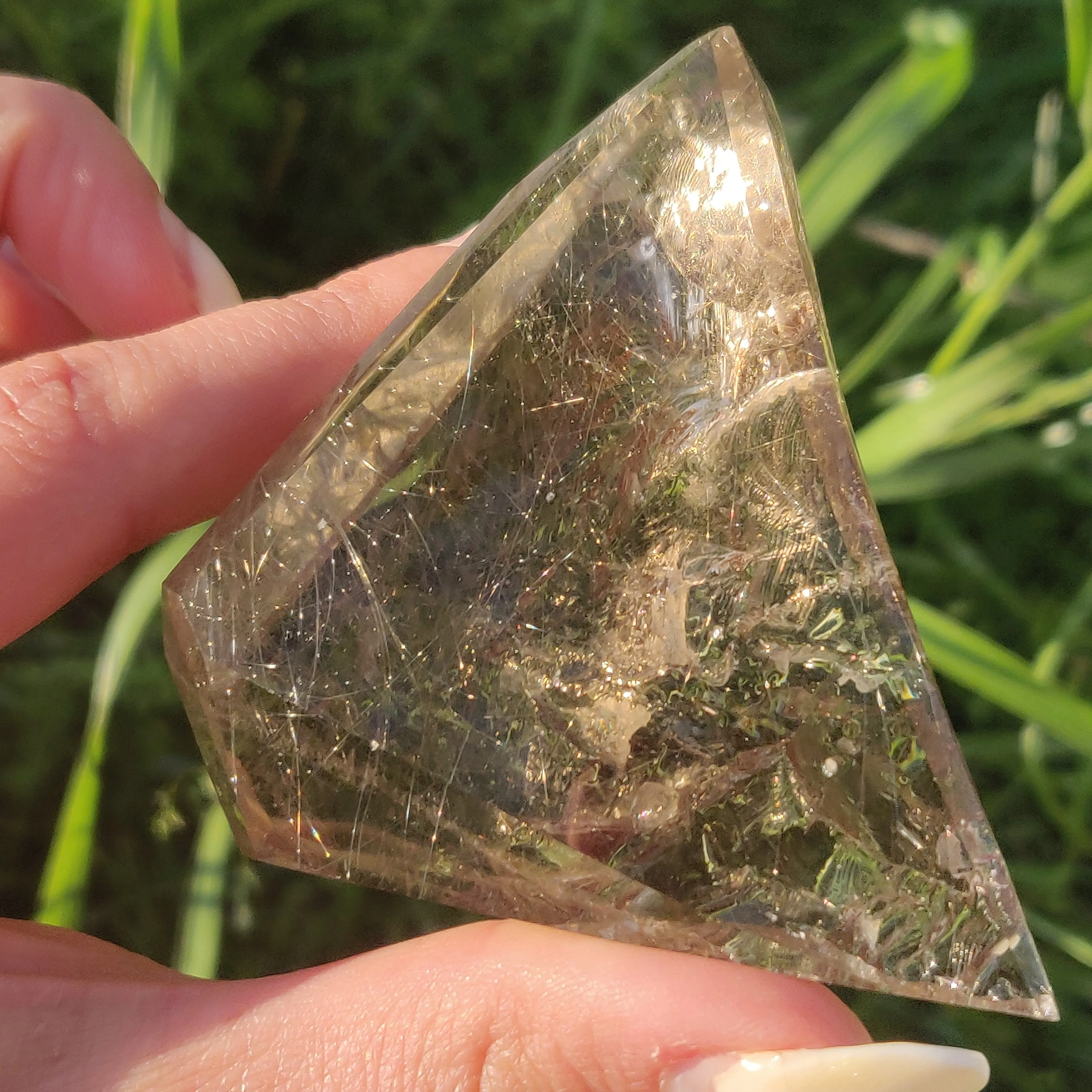 Golden Rutilated Smoky Quartz Free Form (#1)