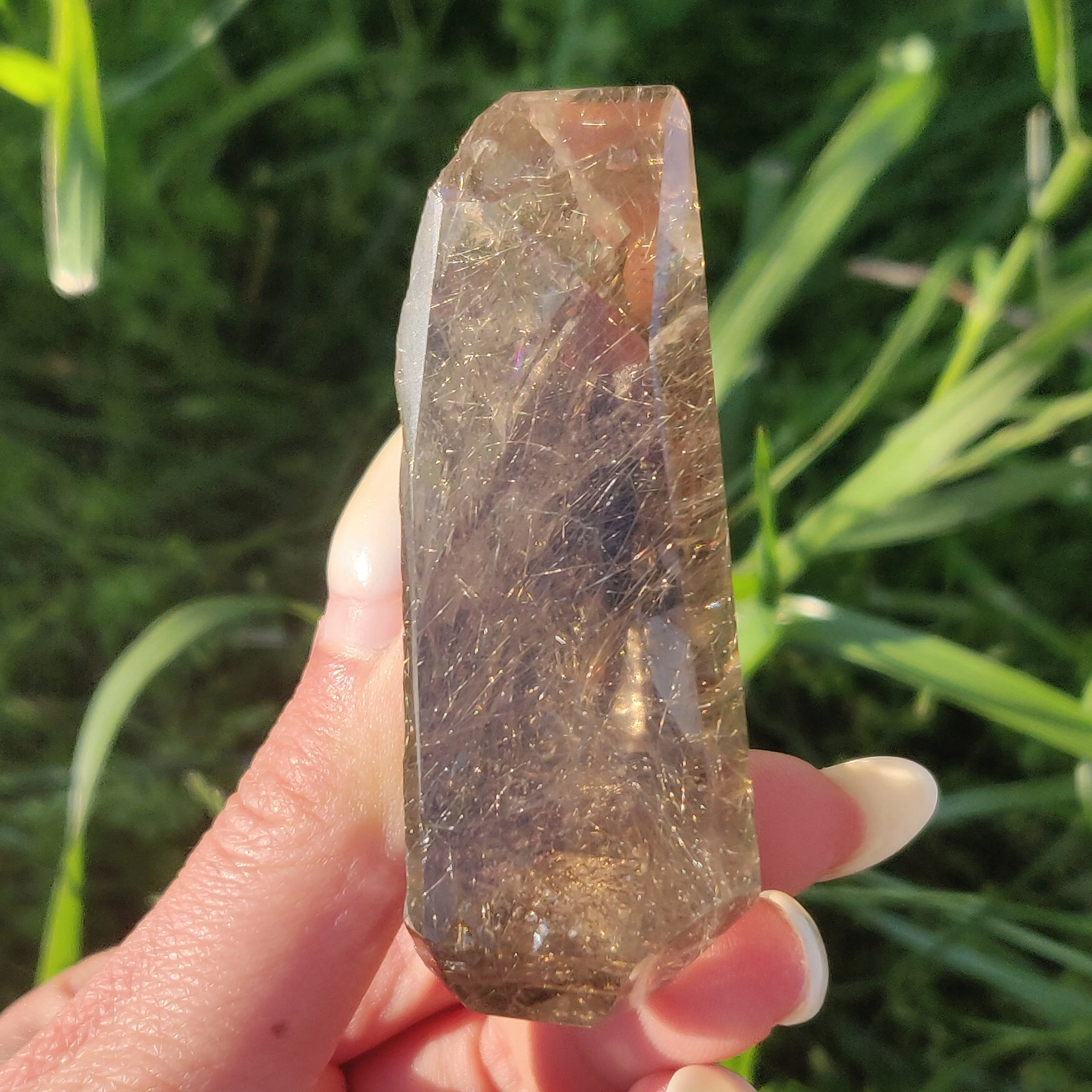 Golden Rutilated Smoky Quartz Free Form (#1)