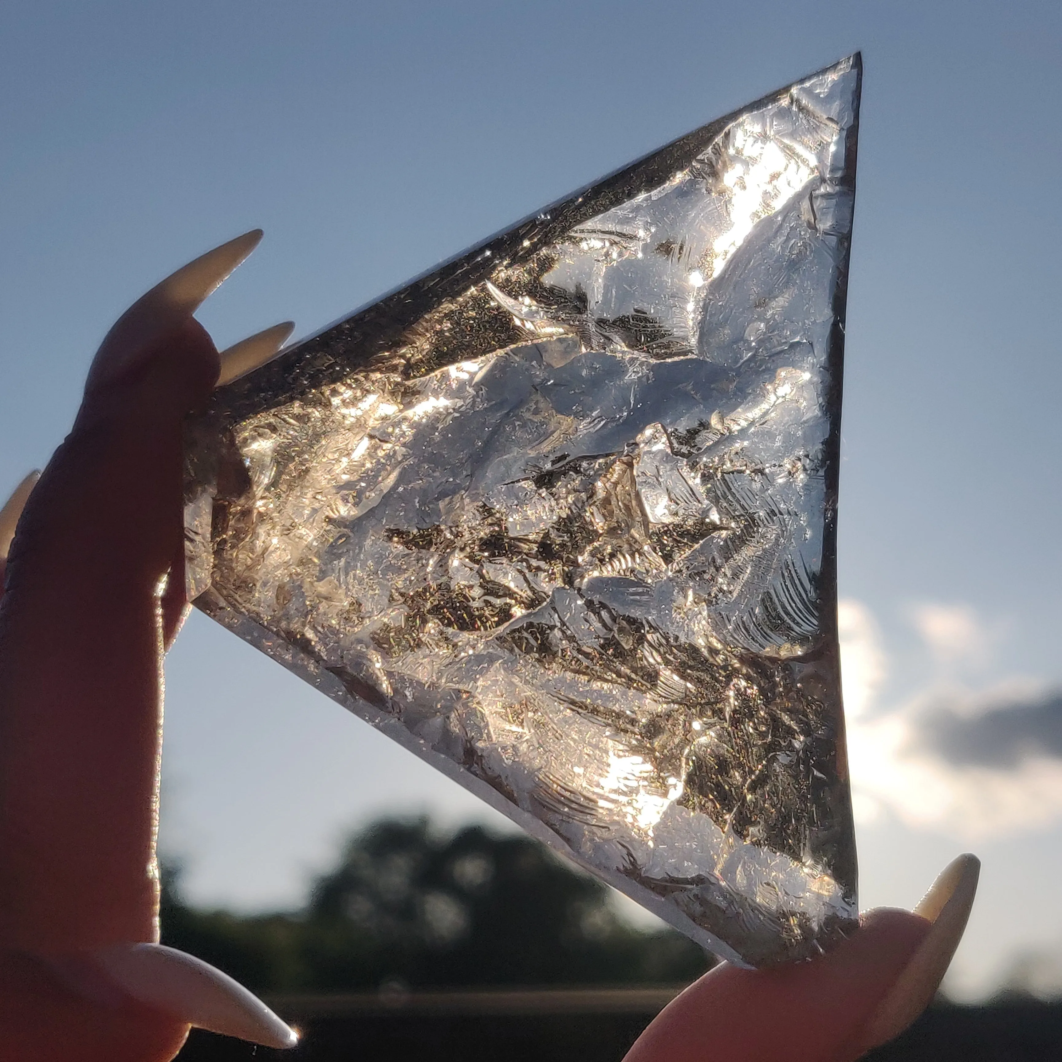 Golden Rutilated Smoky Quartz Free Form (#1)