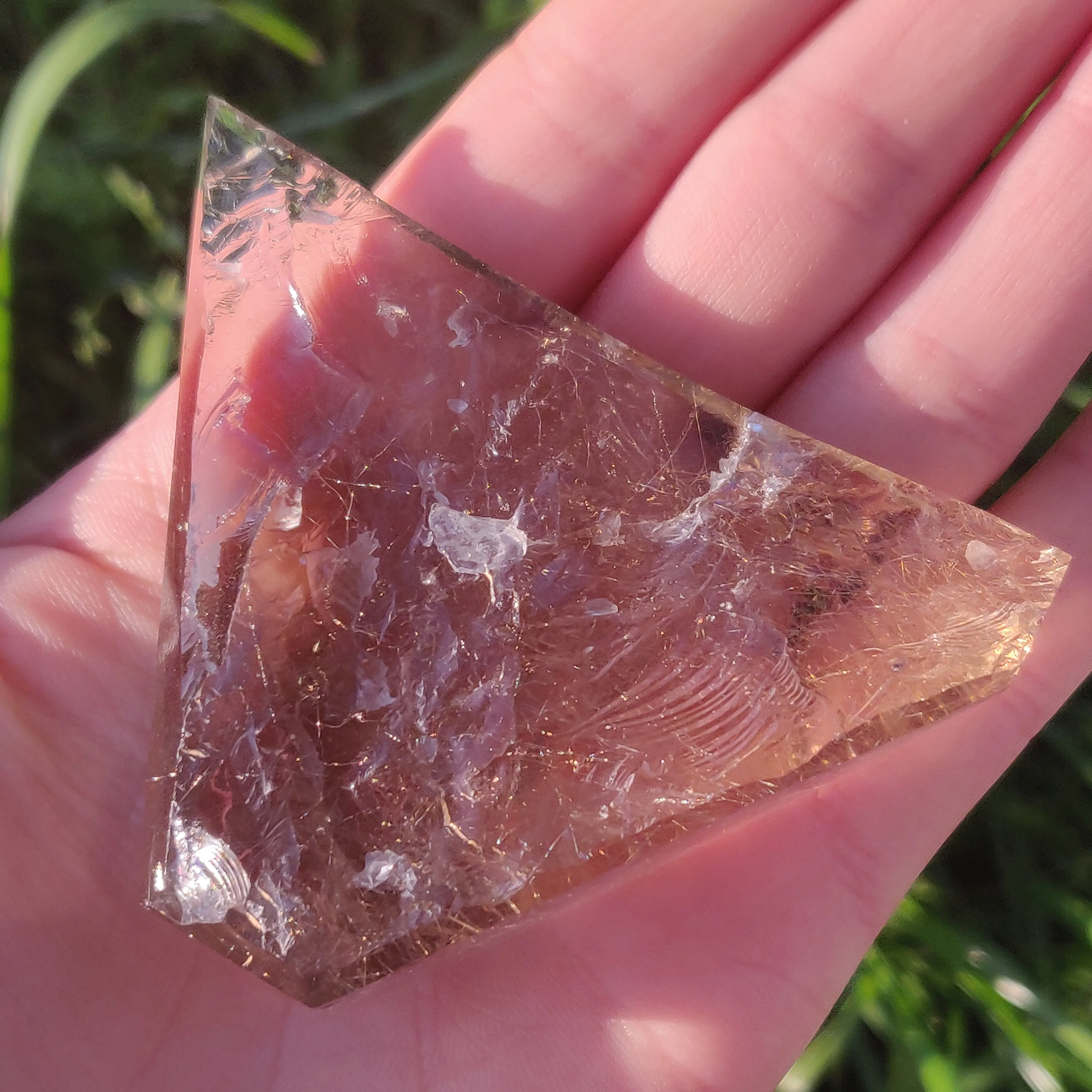 Golden Rutilated Smoky Quartz Free Form (#1)