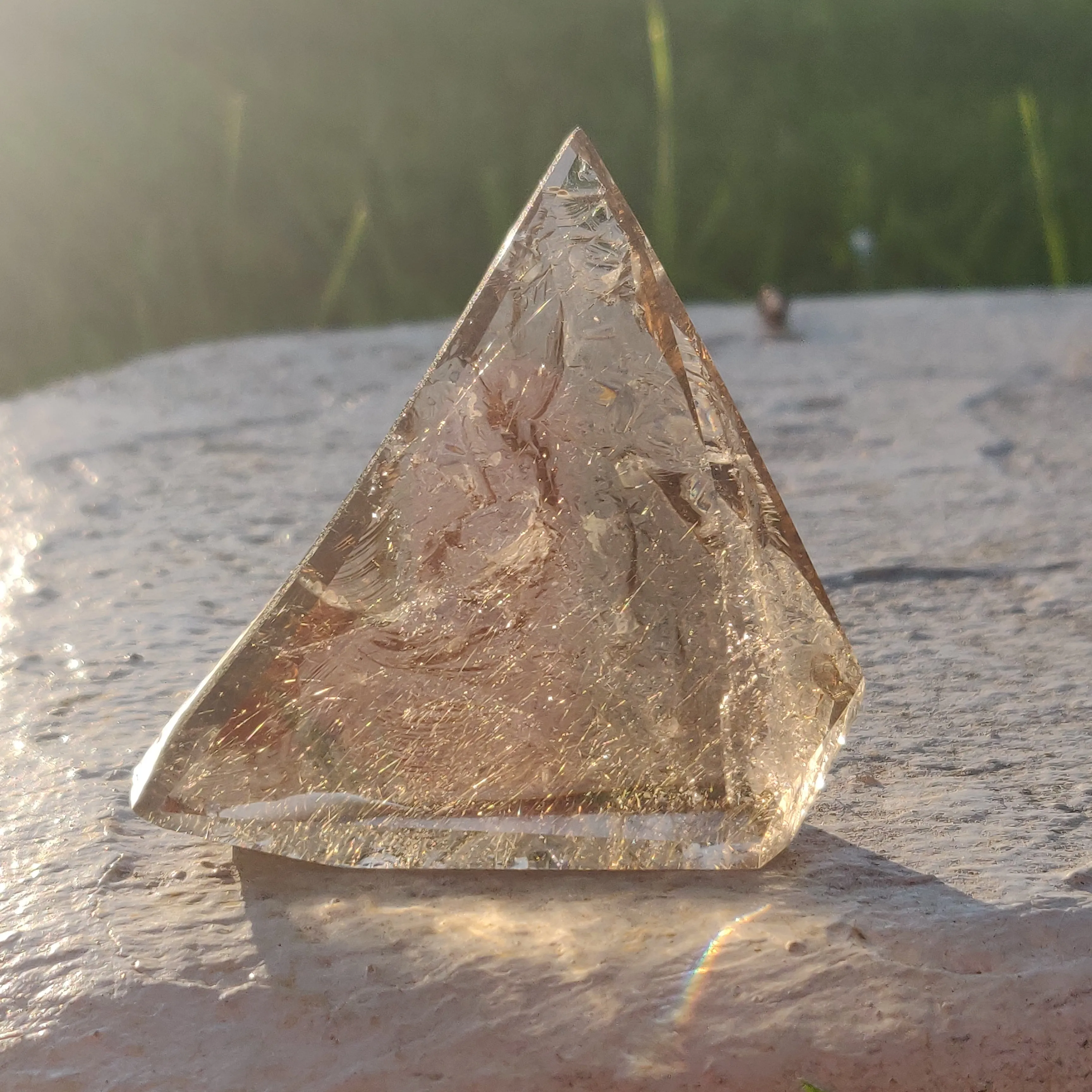 Golden Rutilated Smoky Quartz Free Form (#1)