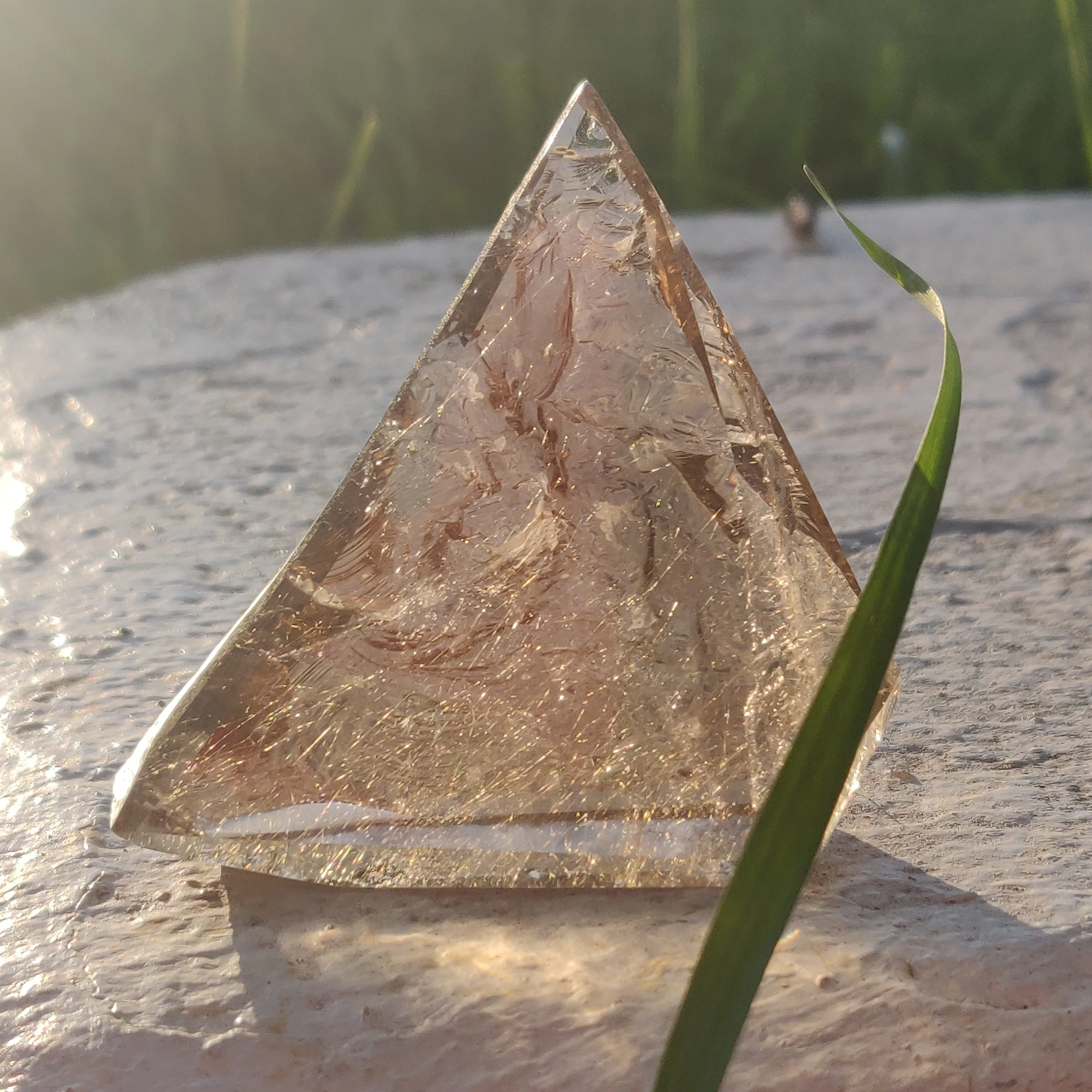 Golden Rutilated Smoky Quartz Free Form (#1)