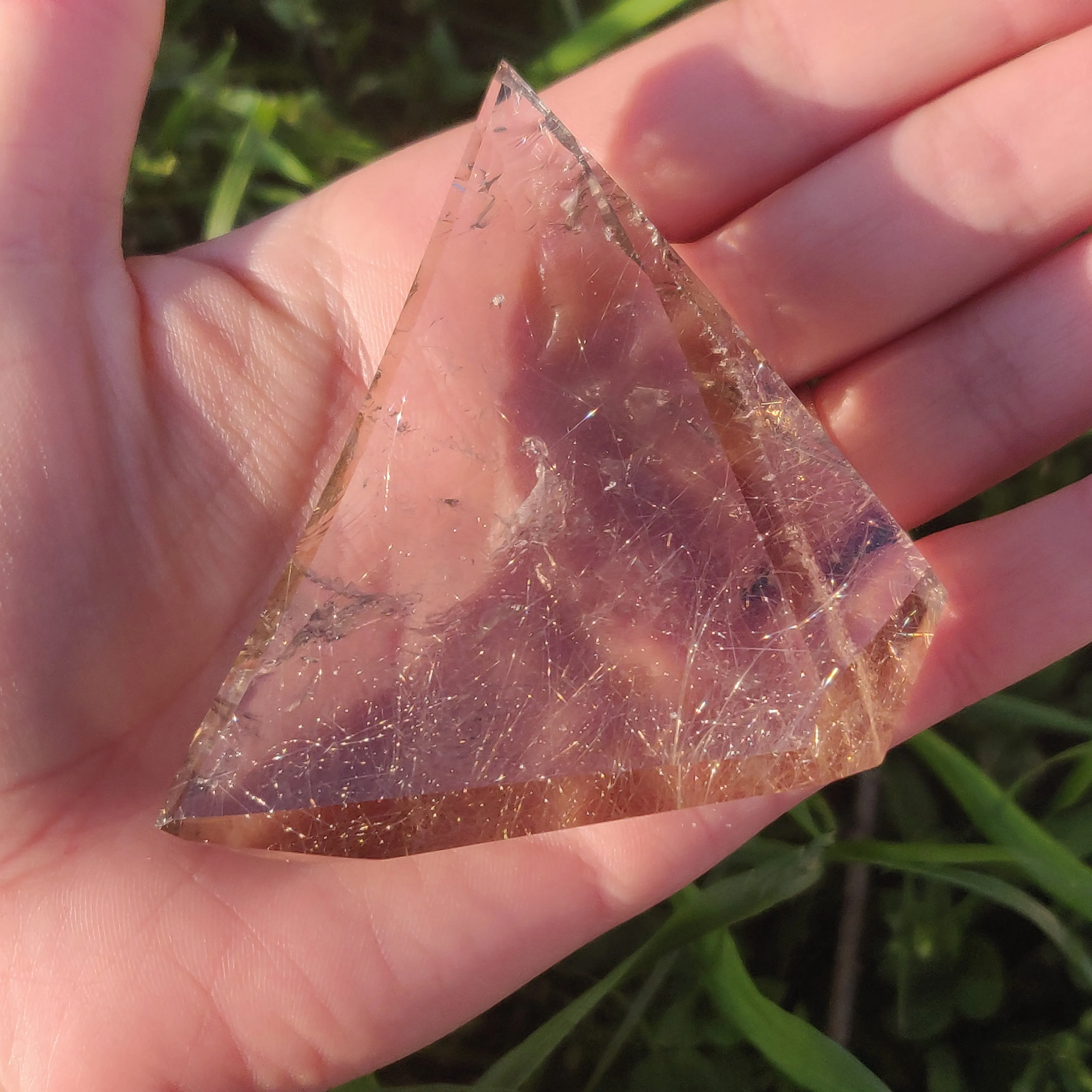 Golden Rutilated Smoky Quartz Free Form (#1)