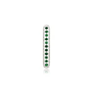 Green Garnet Pendant with Diamonds