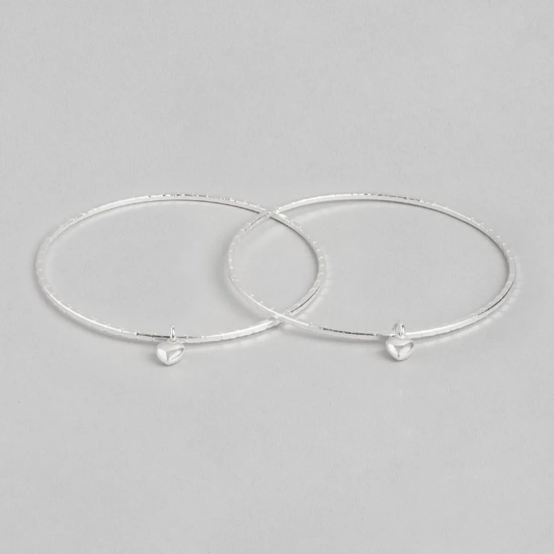 Harmony Hearts 925 Sterling Silver Multi-Tone Plated Combo Bangle