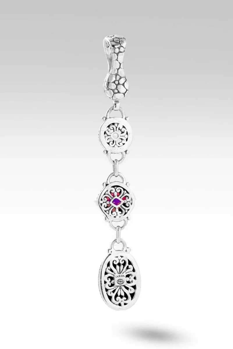 Journey to Wholeness Pendant II™ in Pink Purple Abalone & Quartz Triplet