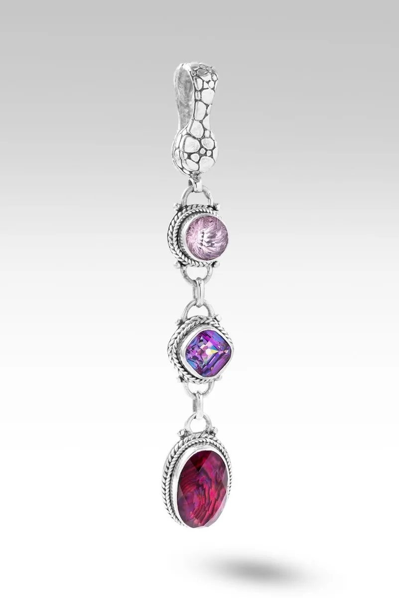Journey to Wholeness Pendant II™ in Pink Purple Abalone & Quartz Triplet