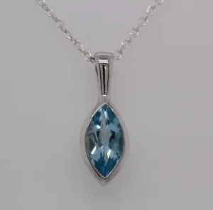 Kaleidoscope Marquise Blue Topaz Pendant