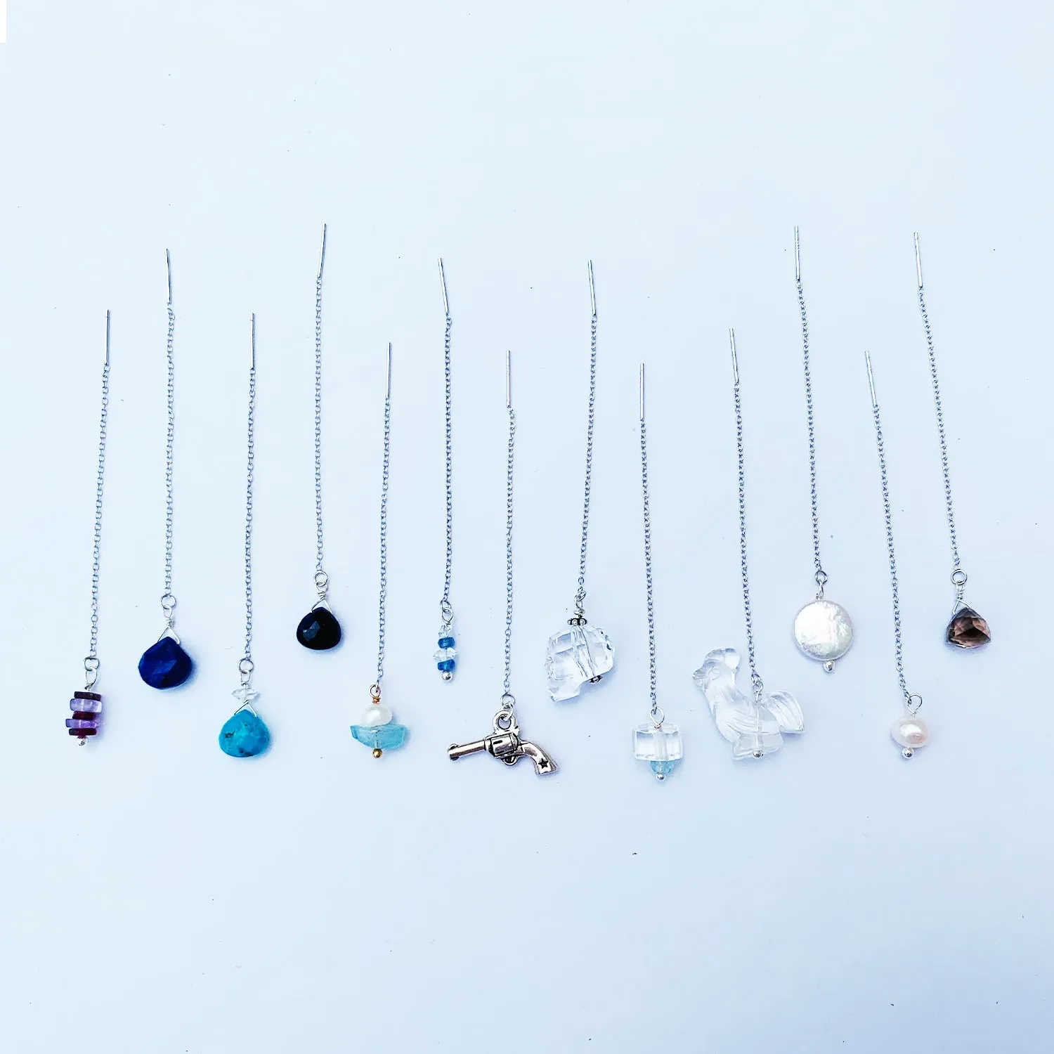 Lapis Lazuli Drops Long Earrings