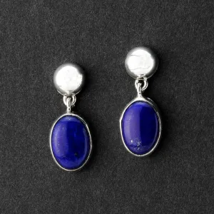 Lapis Lazuli Post Dangle Earrings