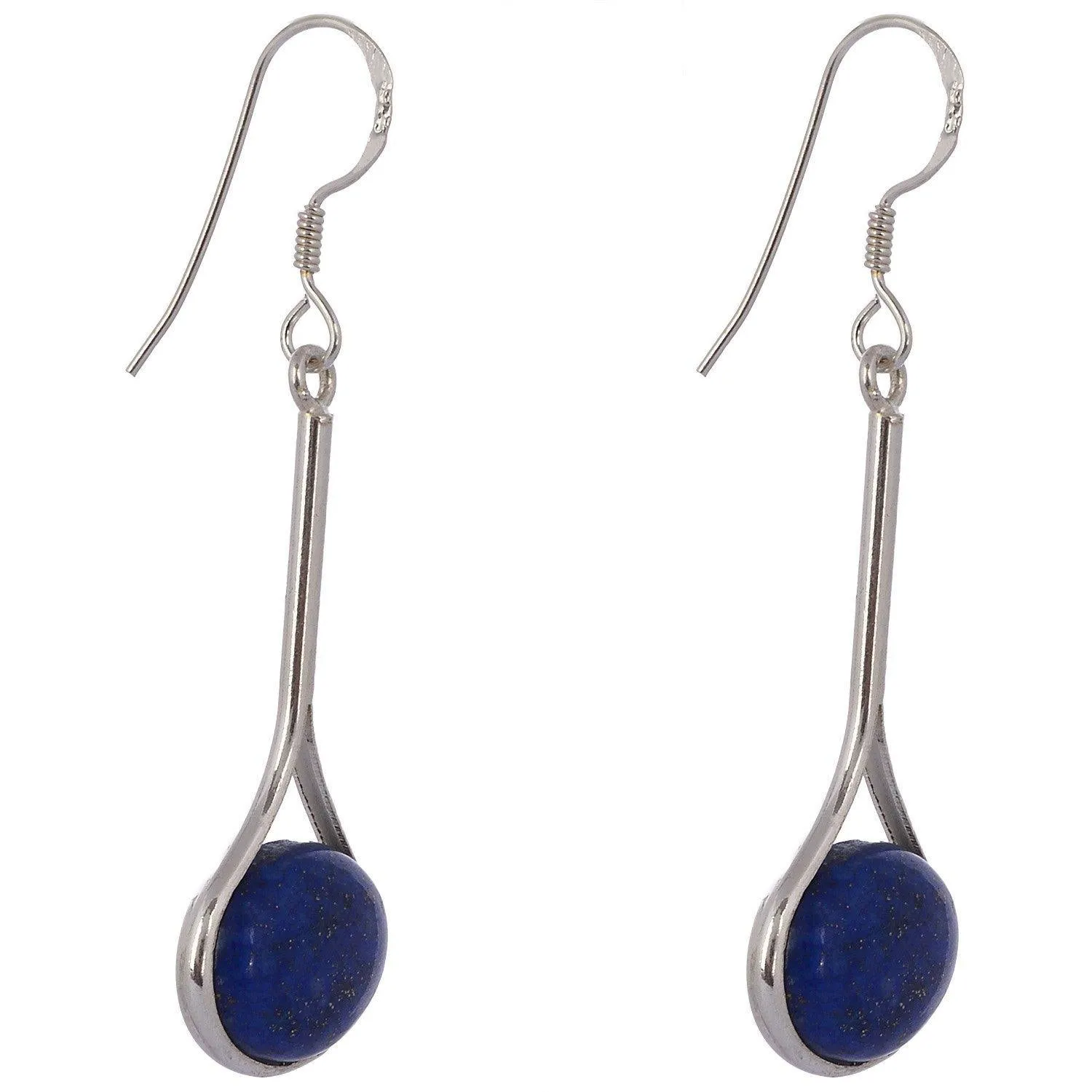 Lapis Lazuli Silver Drop Earring