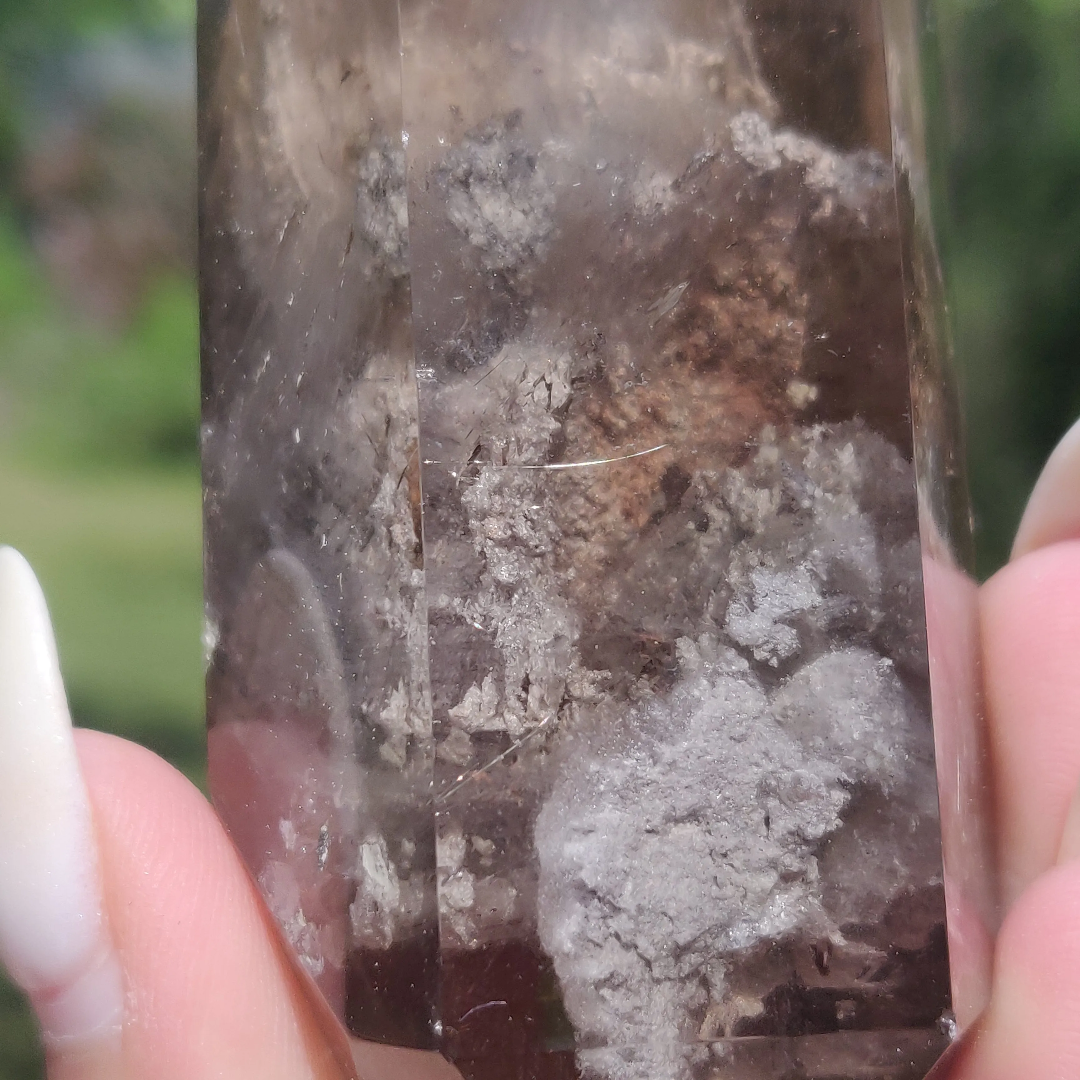 Lodolite Smoky Quartz Point (#1P)