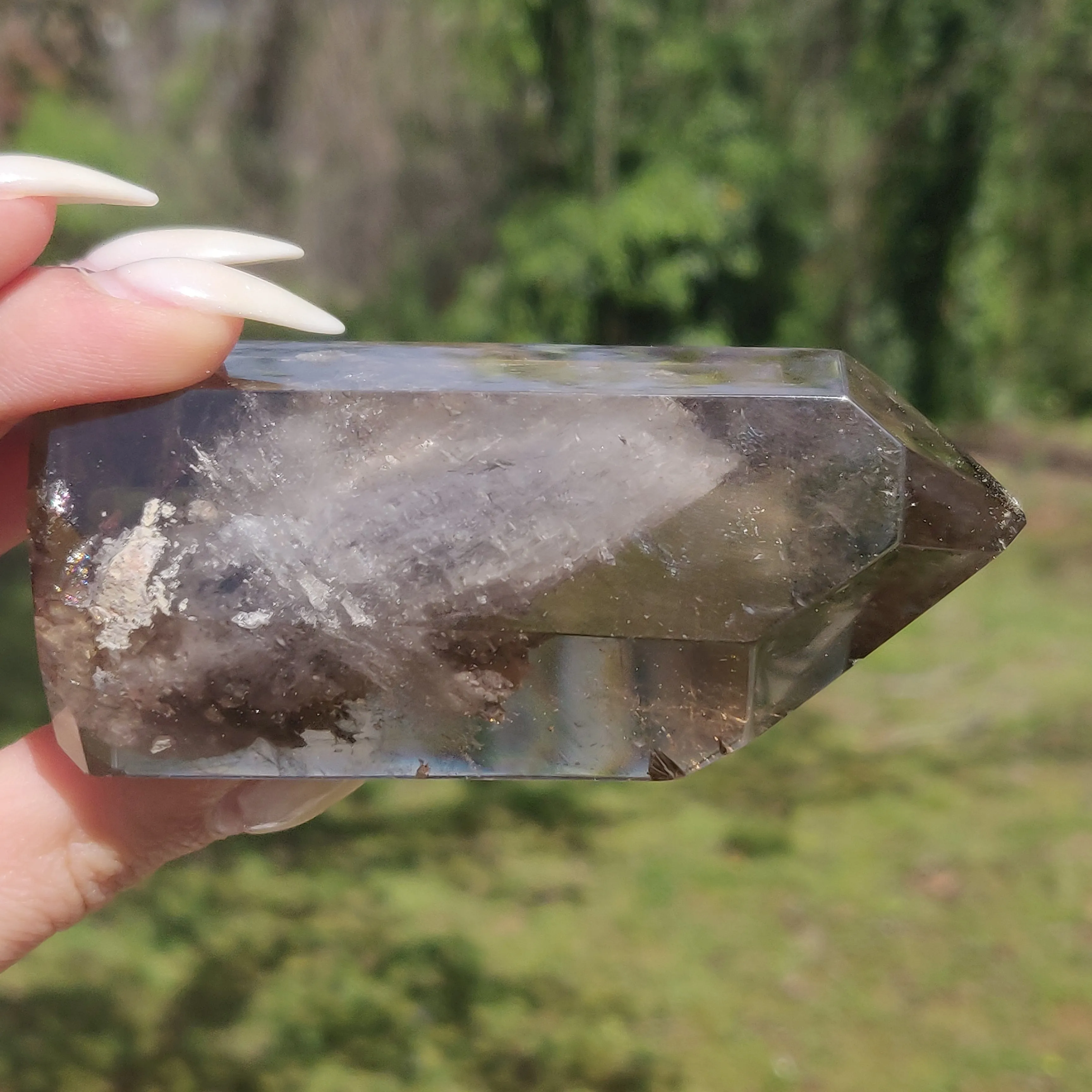 Lodolite Smoky Quartz Point (#1P)