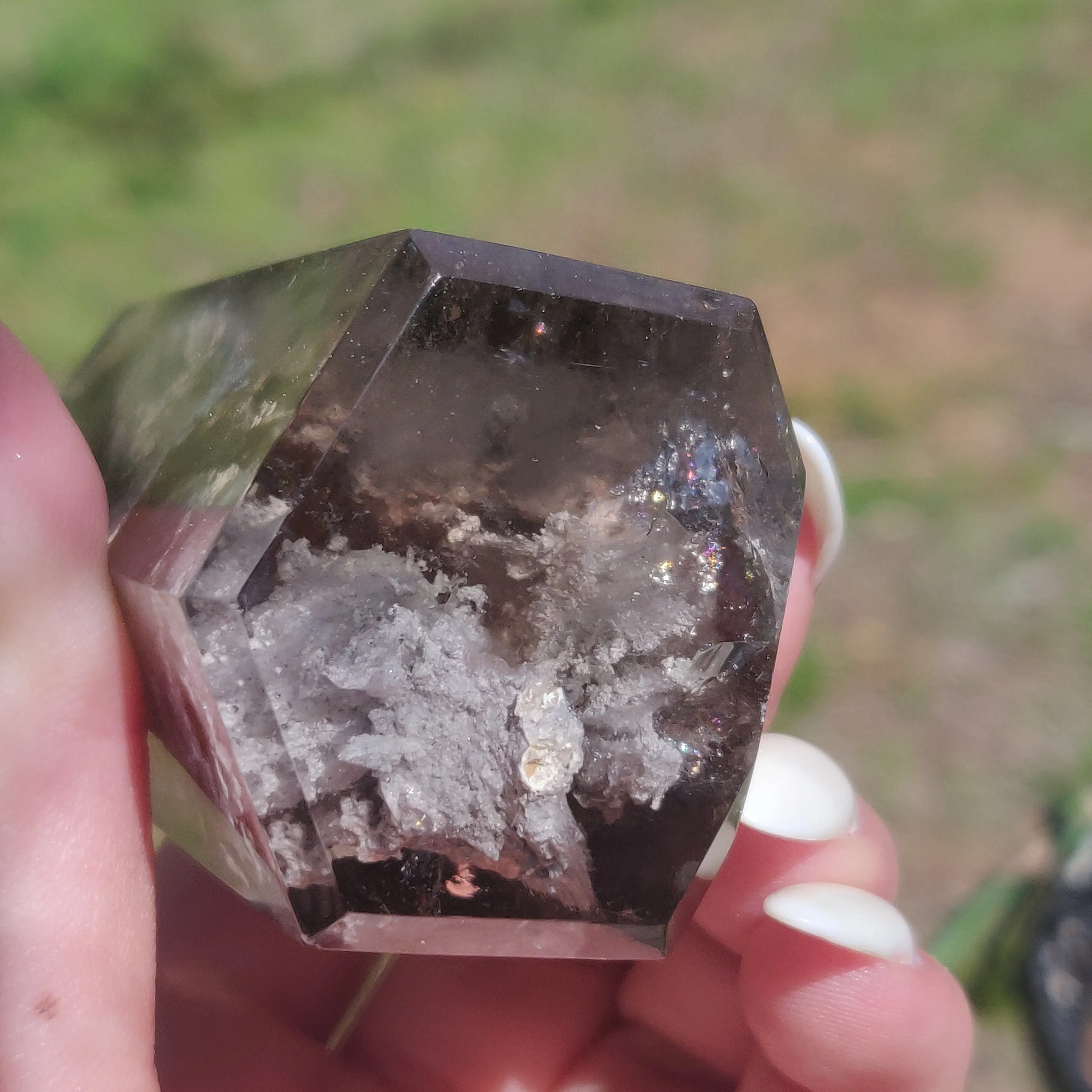 Lodolite Smoky Quartz Point (#1P)
