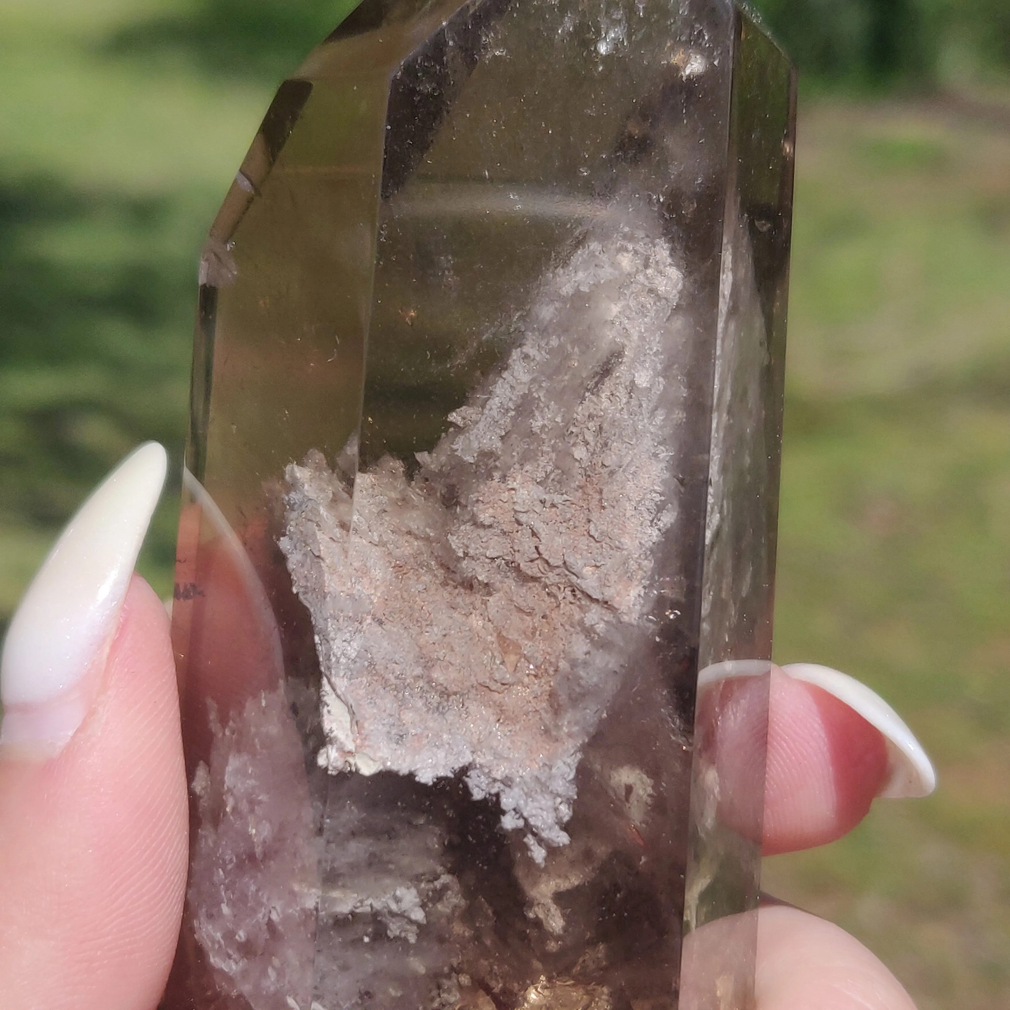 Lodolite Smoky Quartz Point (#1P)