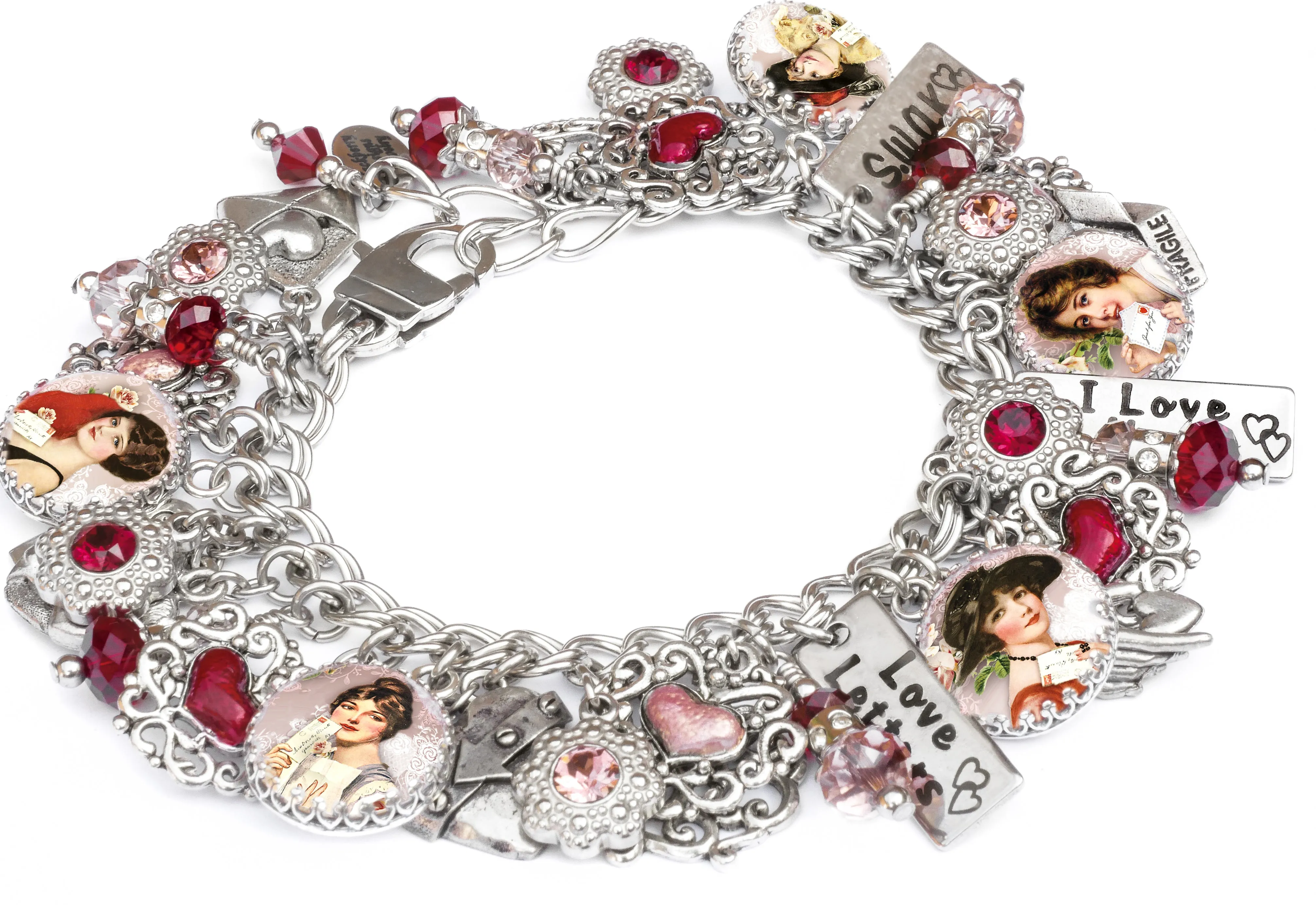 Love Letter, Valentine Charm Bracelet
