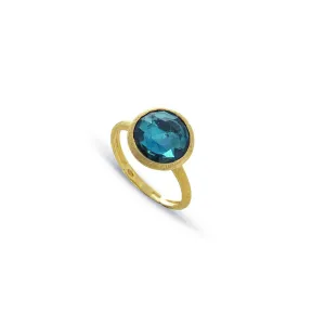 Marco Bicego Jaipur & London Blue Topaz Yellow Gold Ring AB586-TPL01-Y