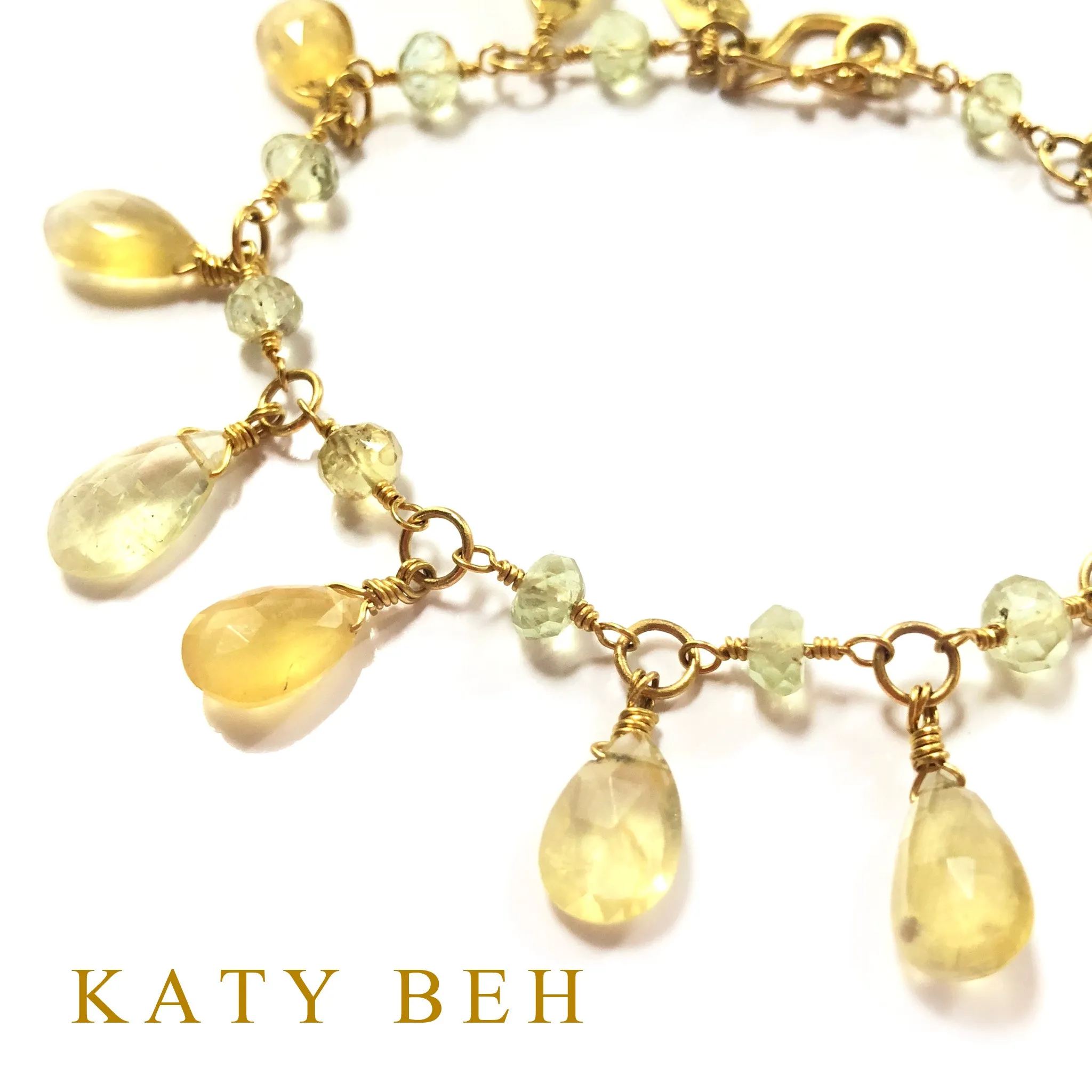 Mavis Yellow Aquamarine and Beryl Bracelet