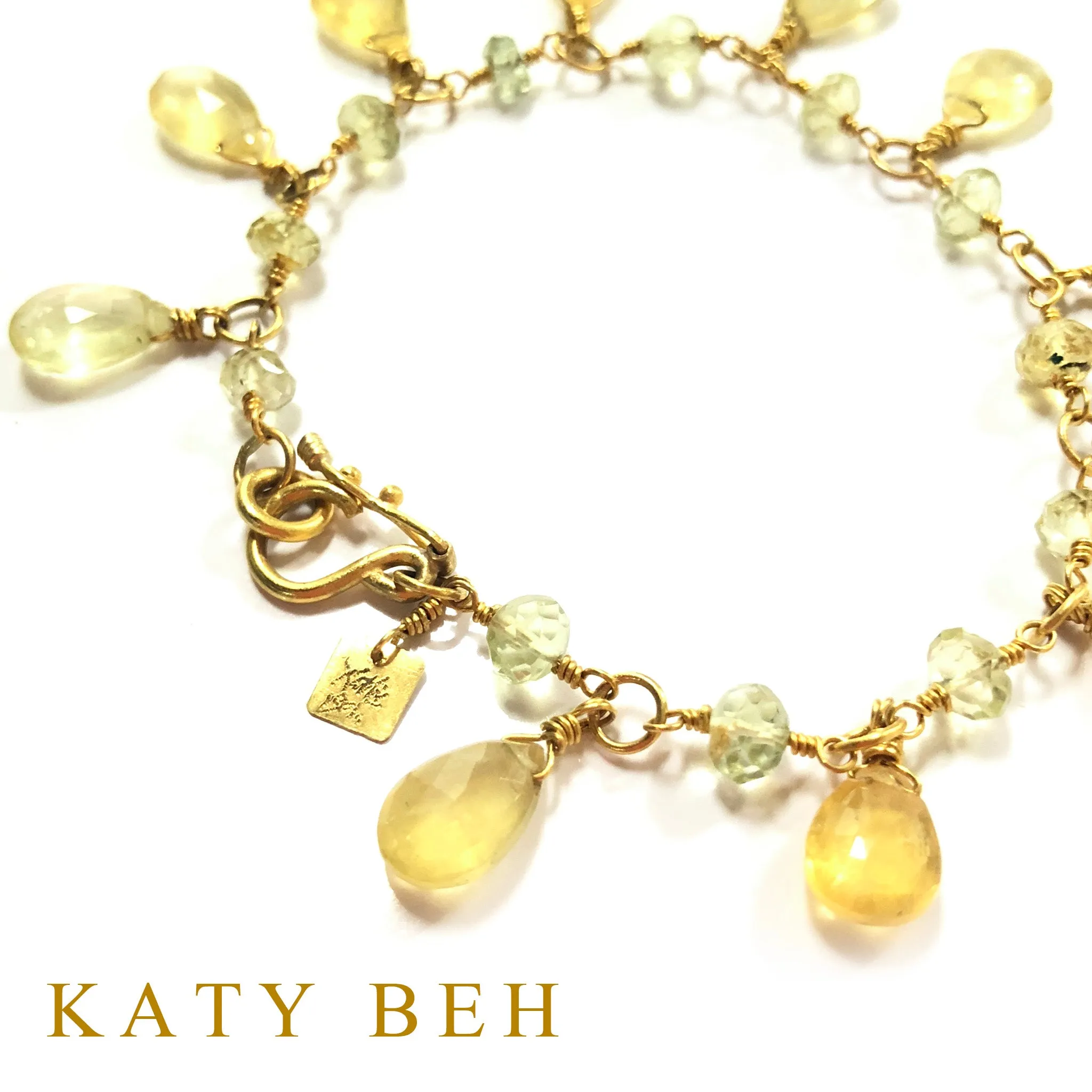 Mavis Yellow Aquamarine and Beryl Bracelet