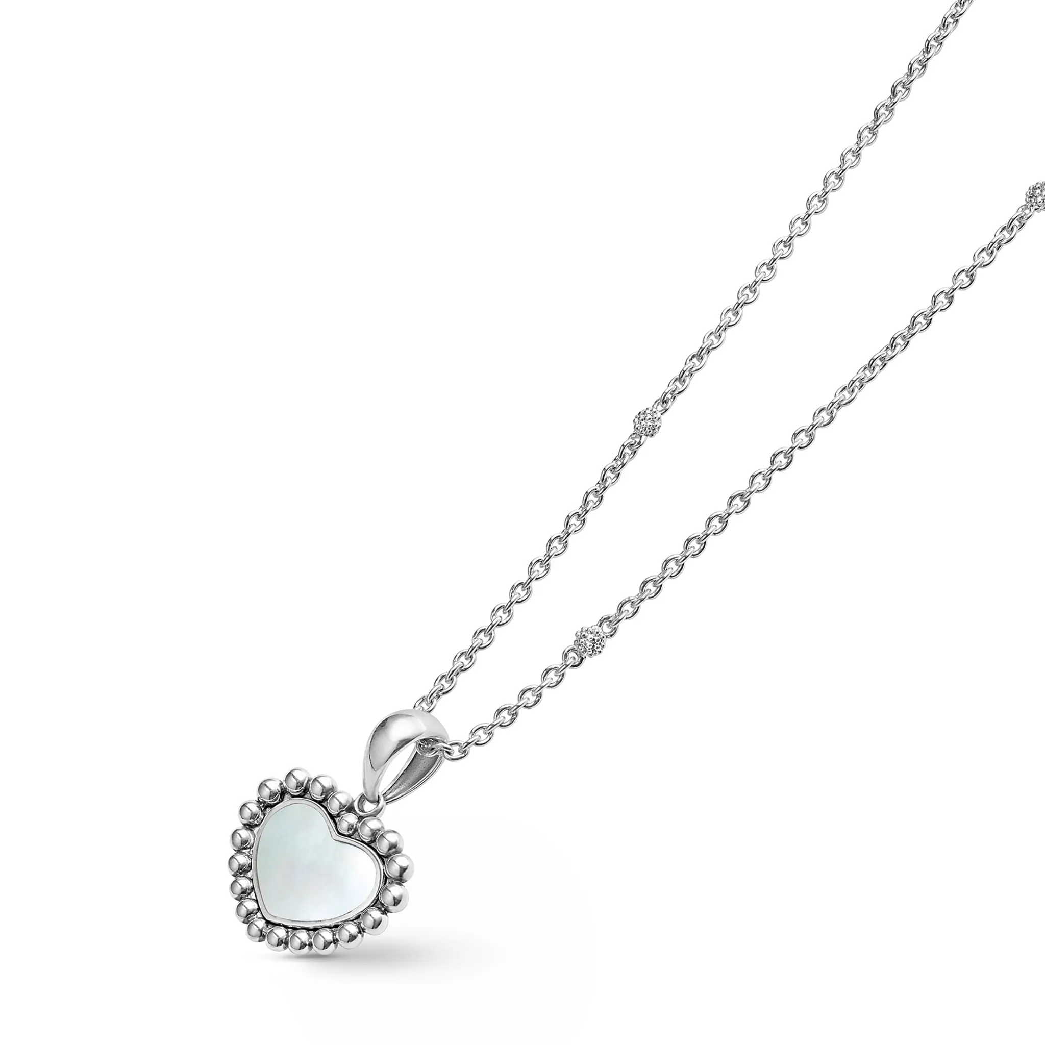 Maya Mother of Pearl Heart Necklace