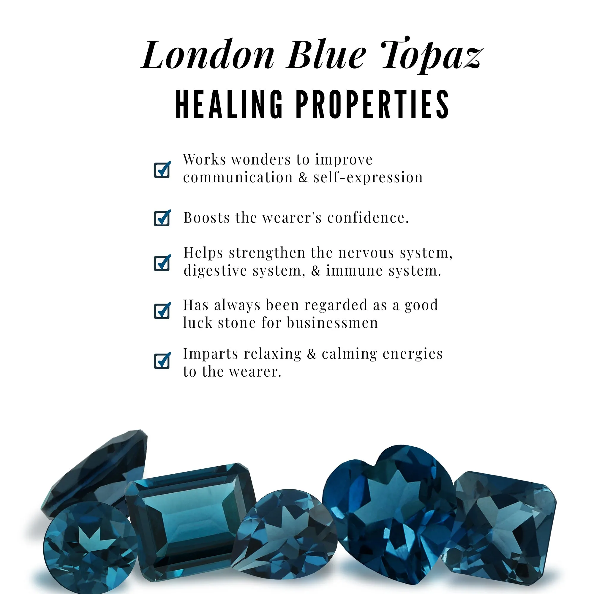 Minimal Half Eternity Ring with London Blue Topaz and Diamond