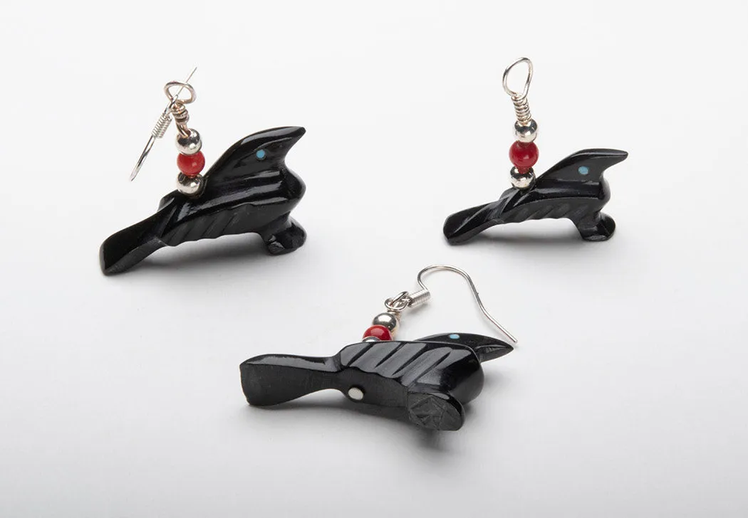 Mystic Raven Earring and Pendant Set