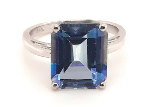 Mystic Topaz & 14ct White Gold Ring