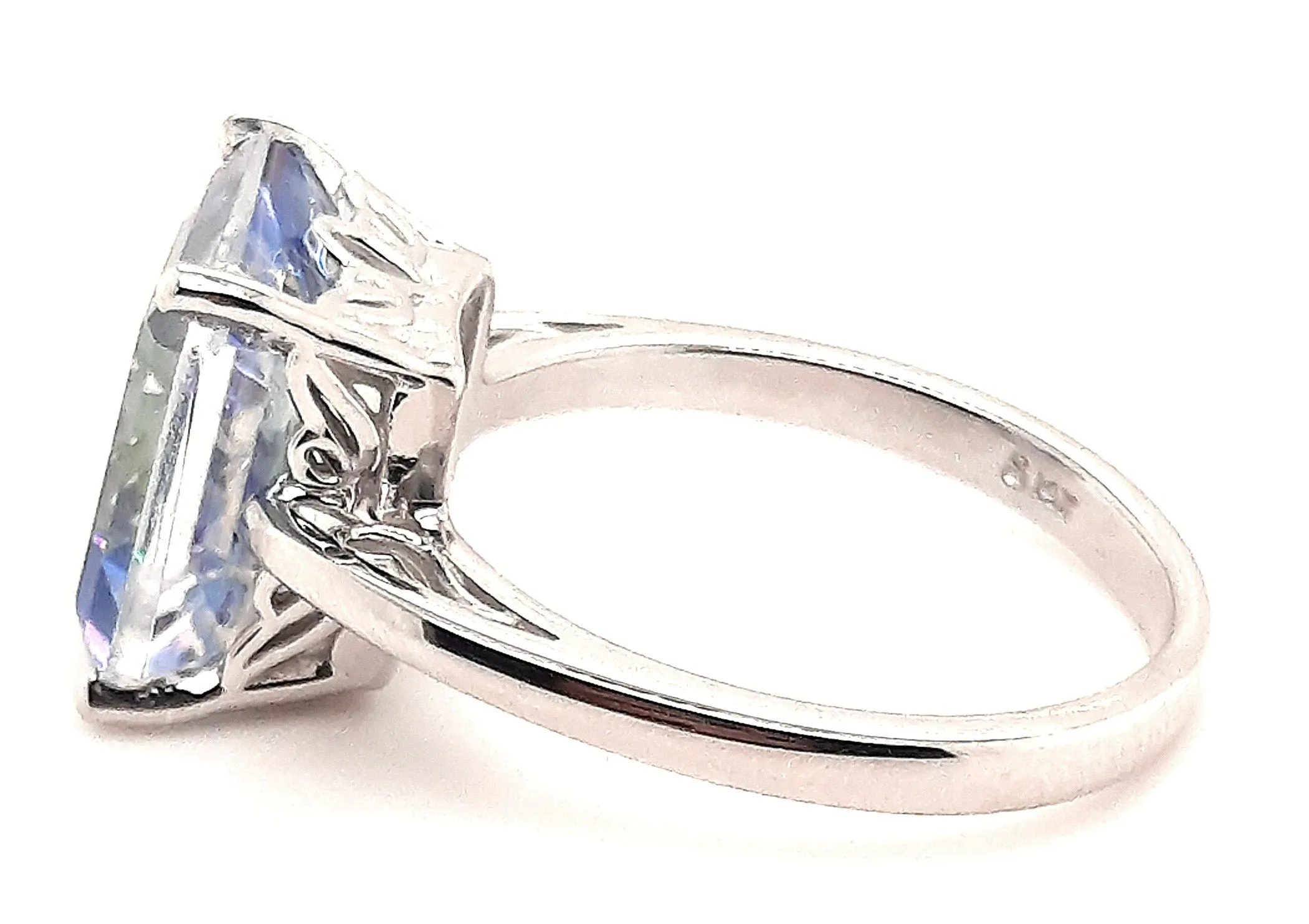 Mystic Topaz & 14ct White Gold Ring